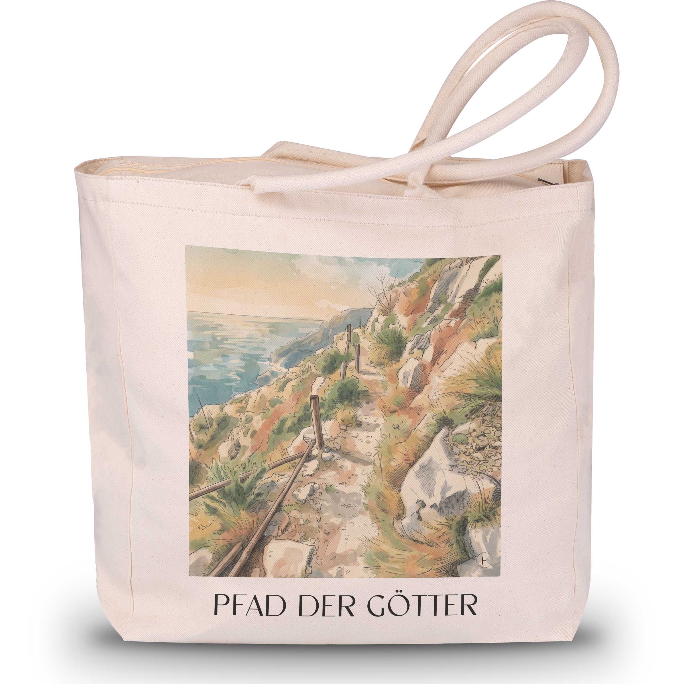 pfad-der-götter-amalfiküste-italien-einkaufstasche-aquarell