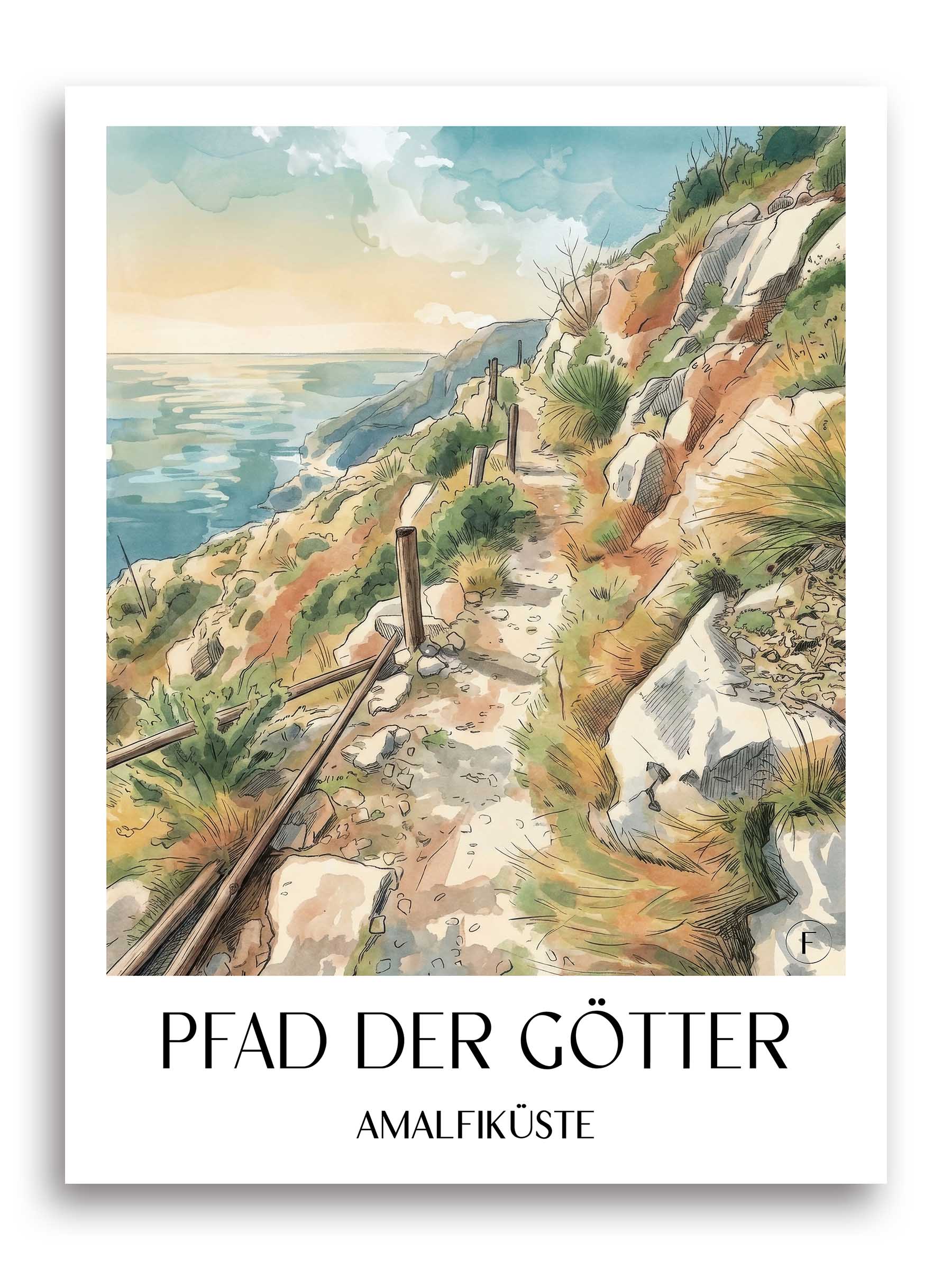 pfad-der-götter-amalfiküste-italien-poster-aquarell