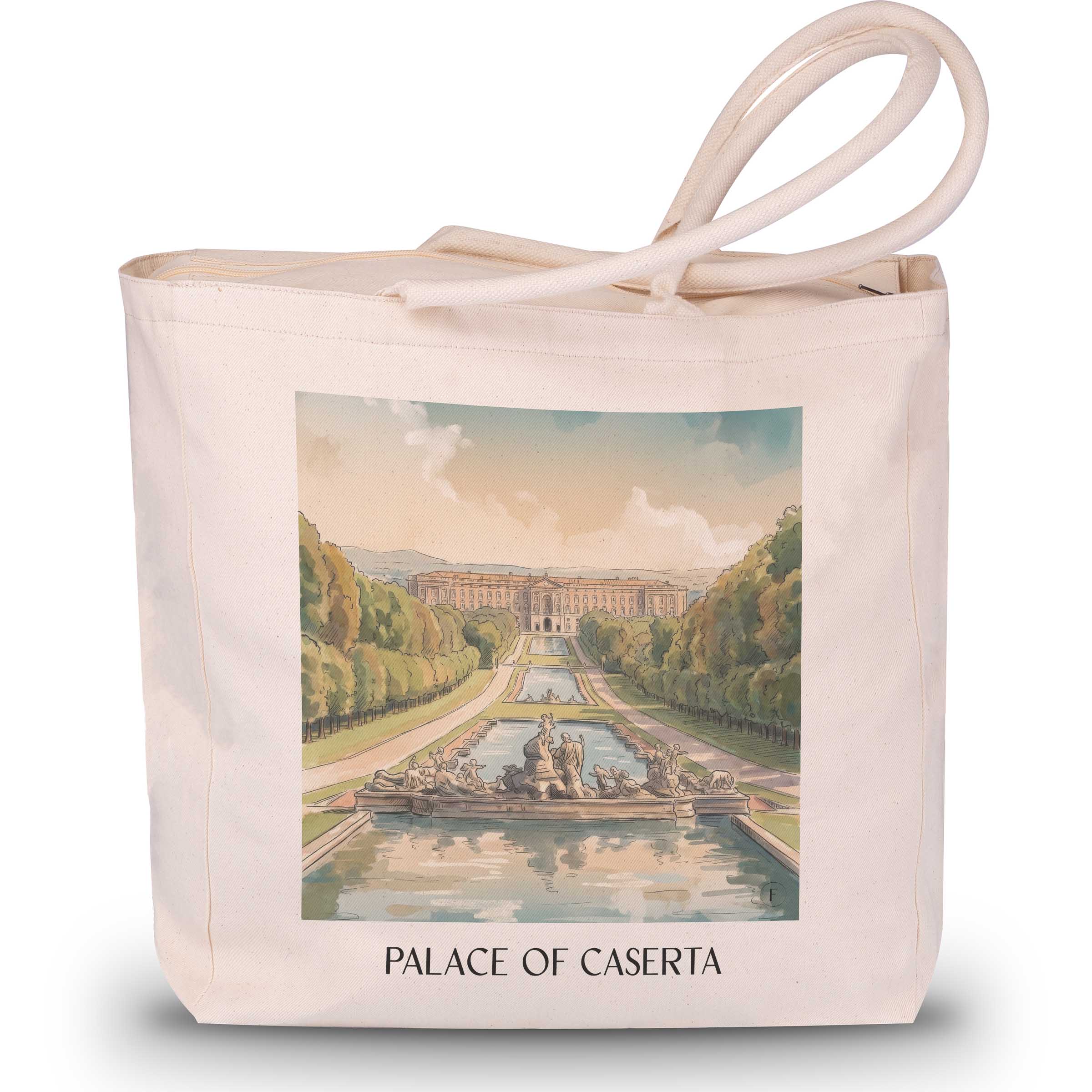 Palast von Caserta Shopping Tasche - Kampanien - Italien Tote Bag - Einkaufstasche im Aquarell Stil