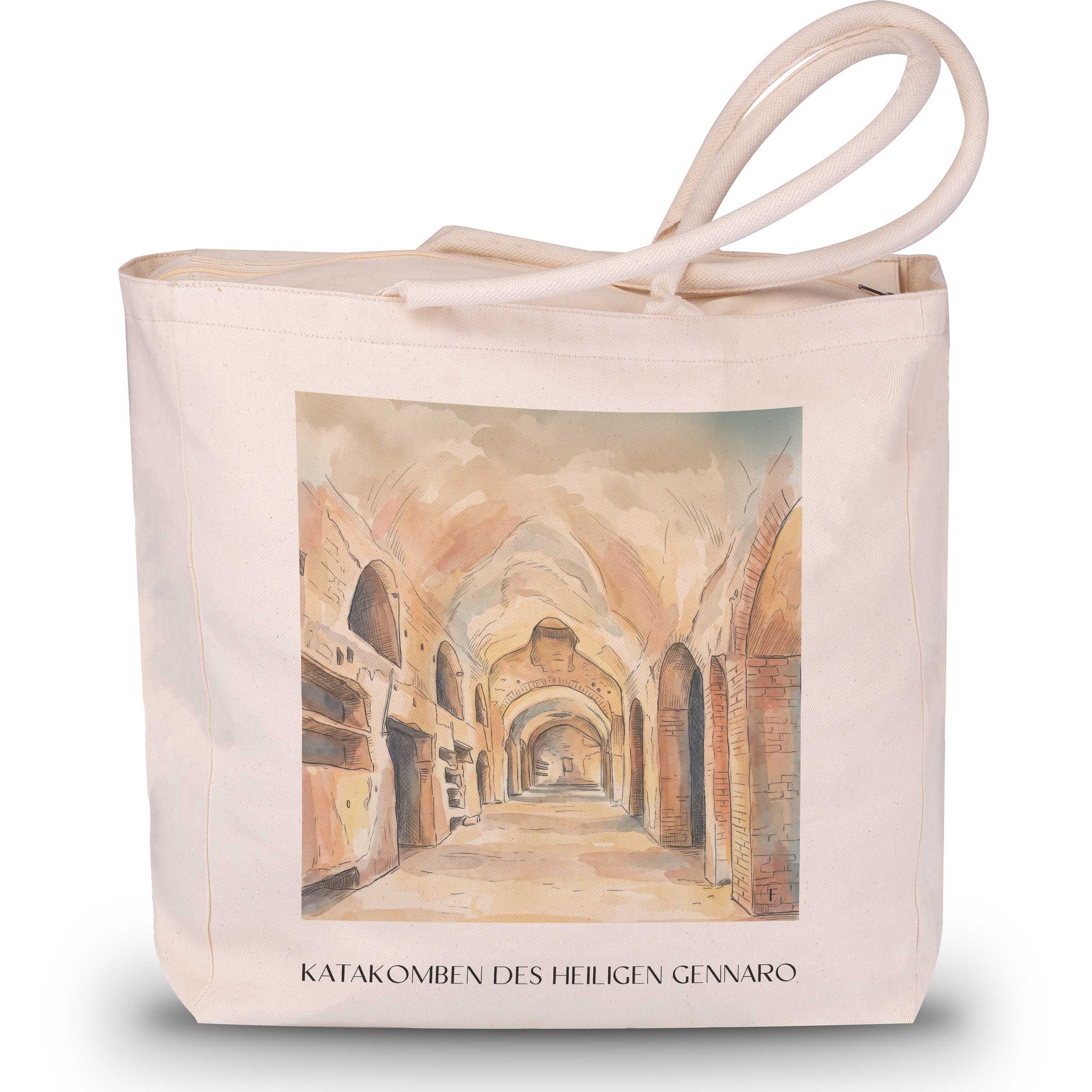 katakomben-des-heiligen-gennaro-neapel-italien-einkaufstasche-aquarell