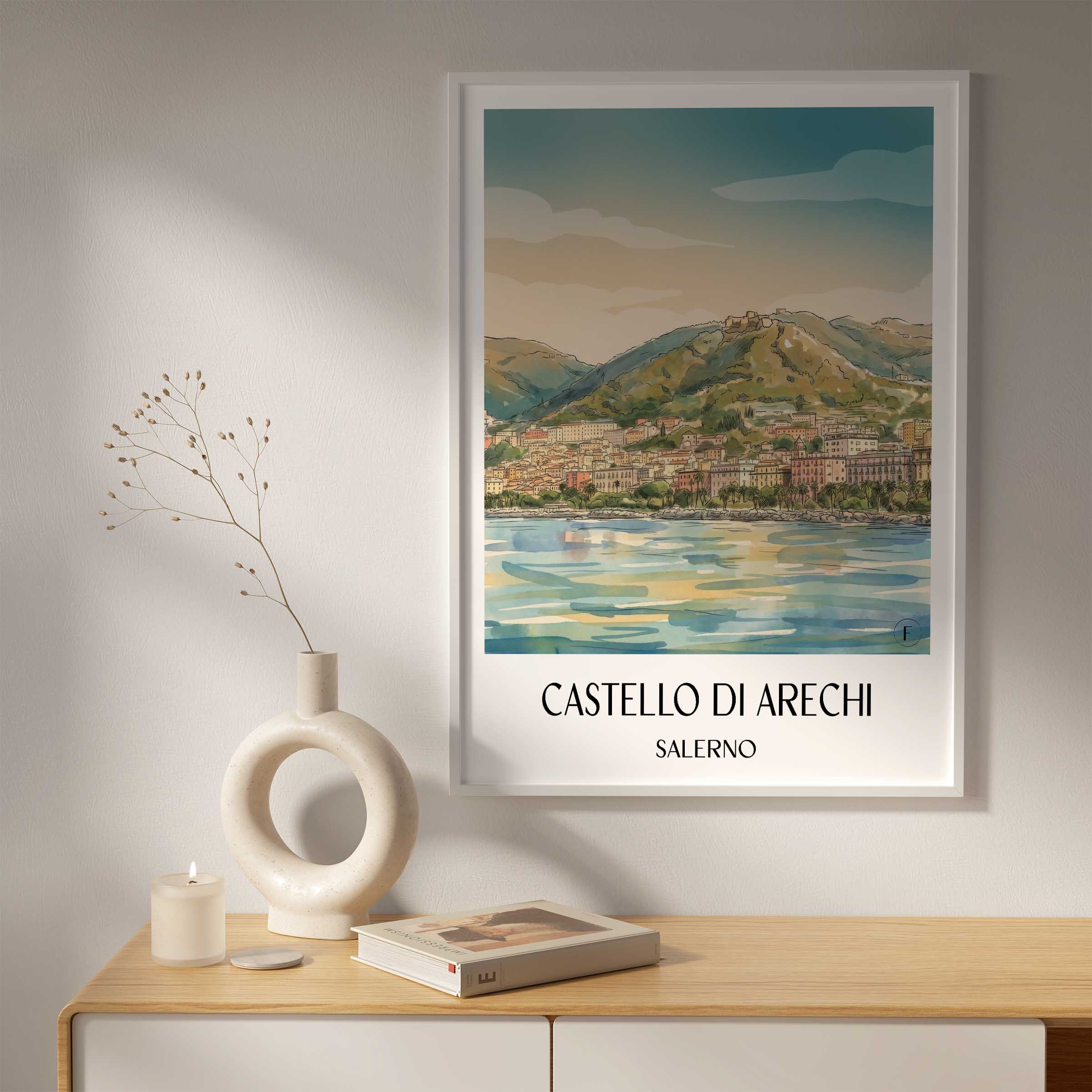 castello-di-arechi-salerno-italien-poster-aquarell