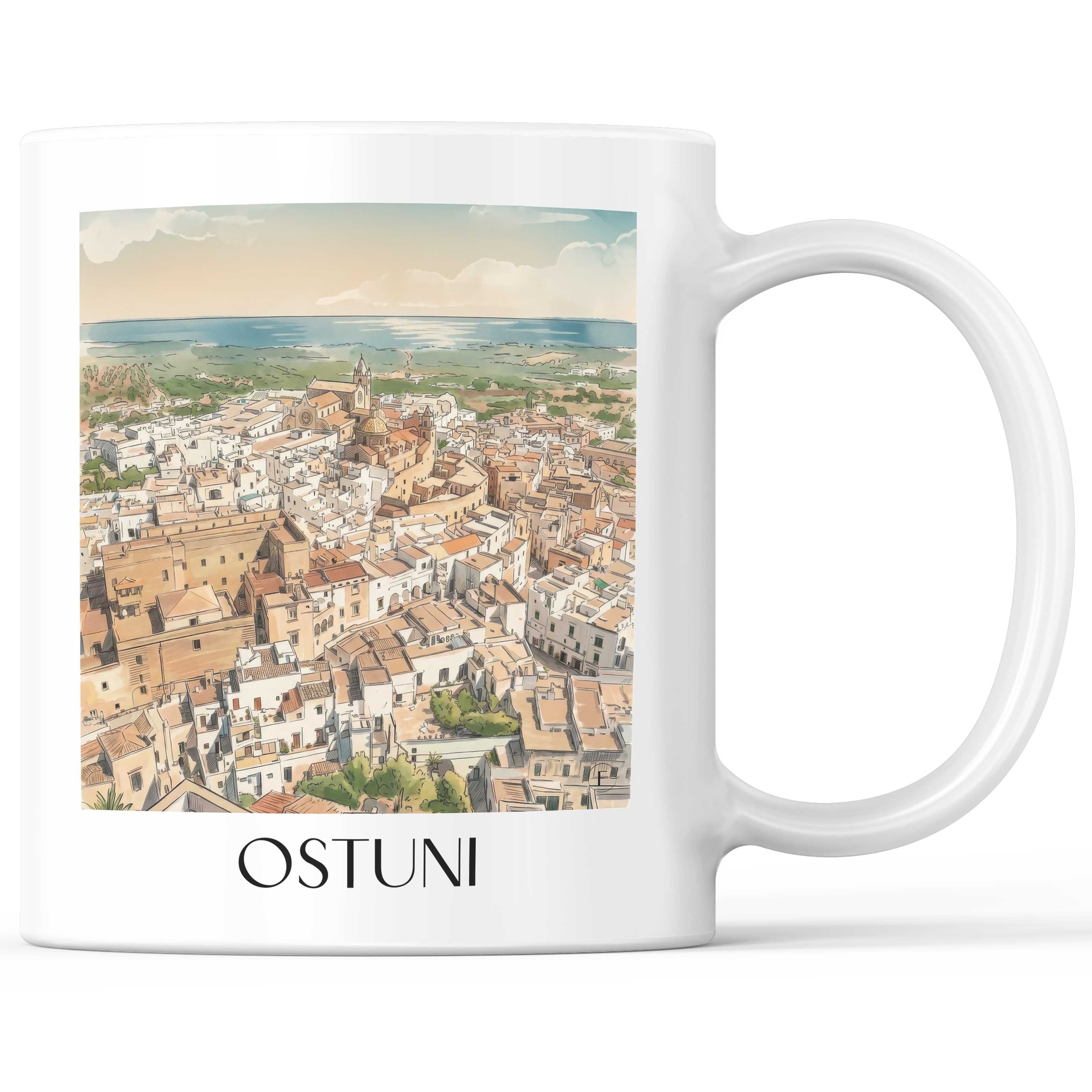 ostuni-apulien-italien-kaffeebecher-aquarell
