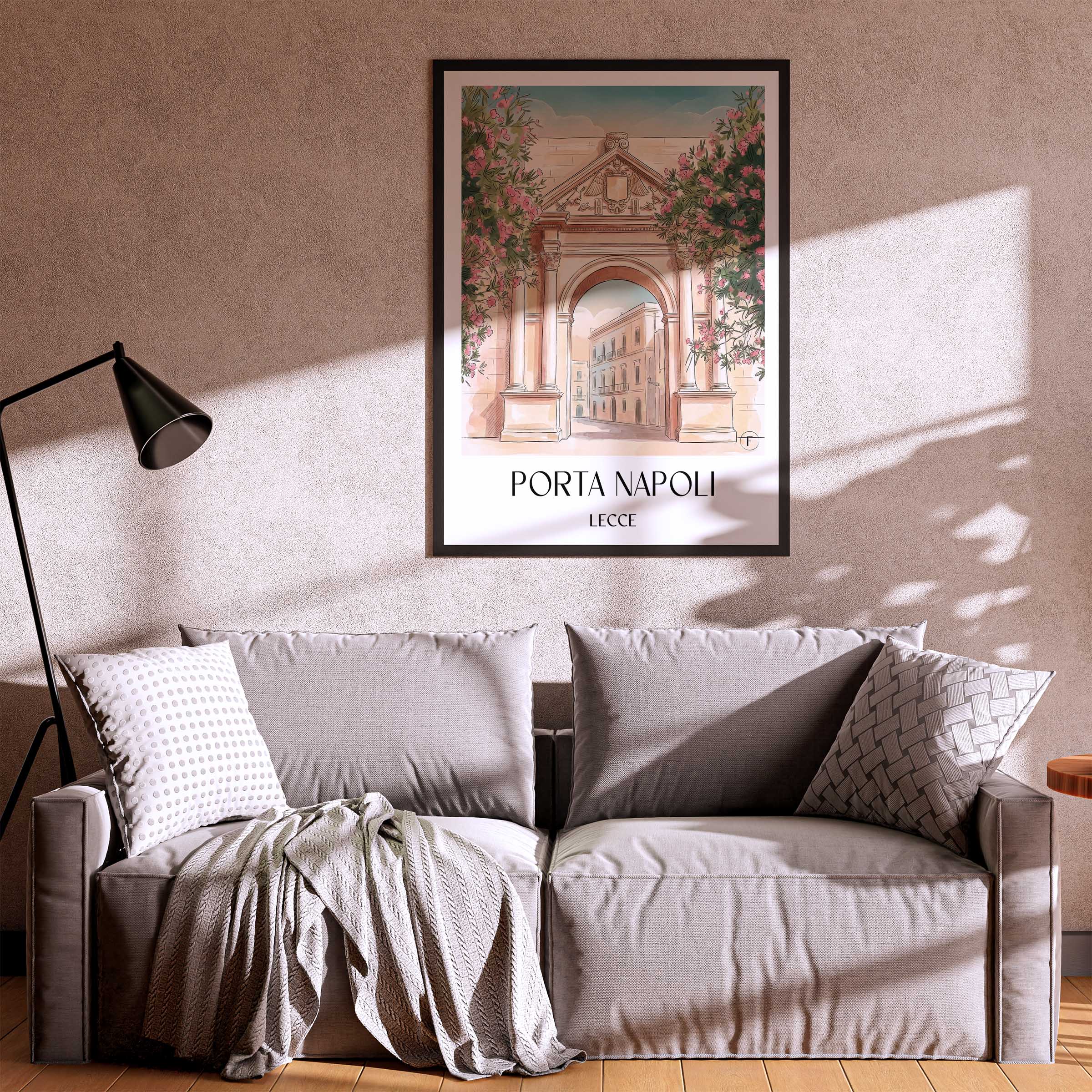 porta-napoli-lecce-italien-poster-aquarell