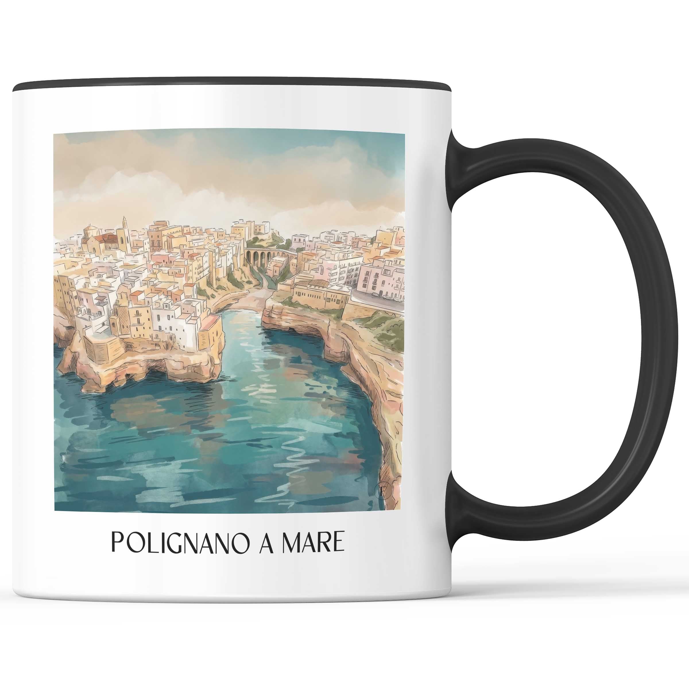 polignano-a-mare-apulien-italien-kaffeebecher-aquarell