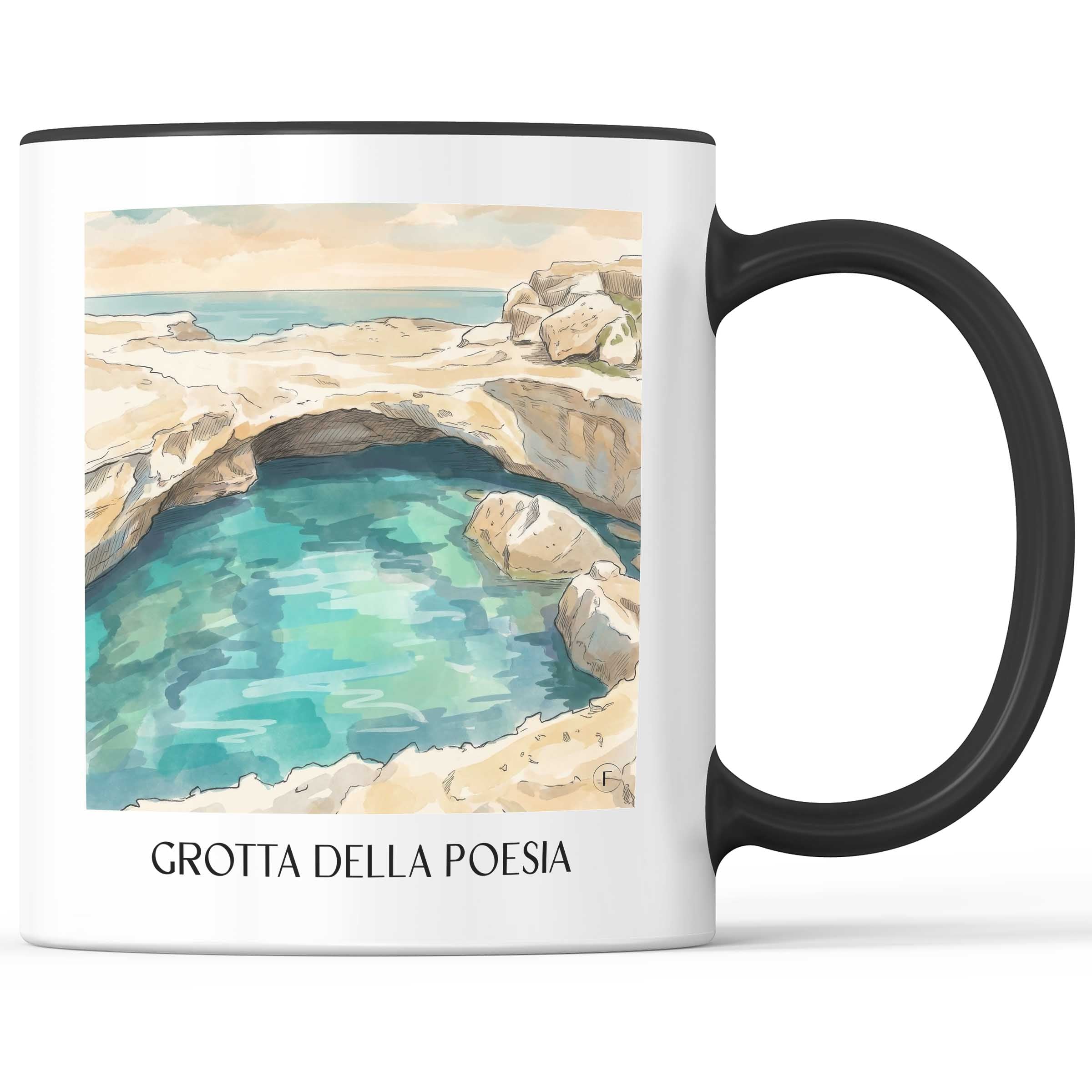 grotta-della-poesia-roca-vecchia-italien-kaffeebecher-aquarell