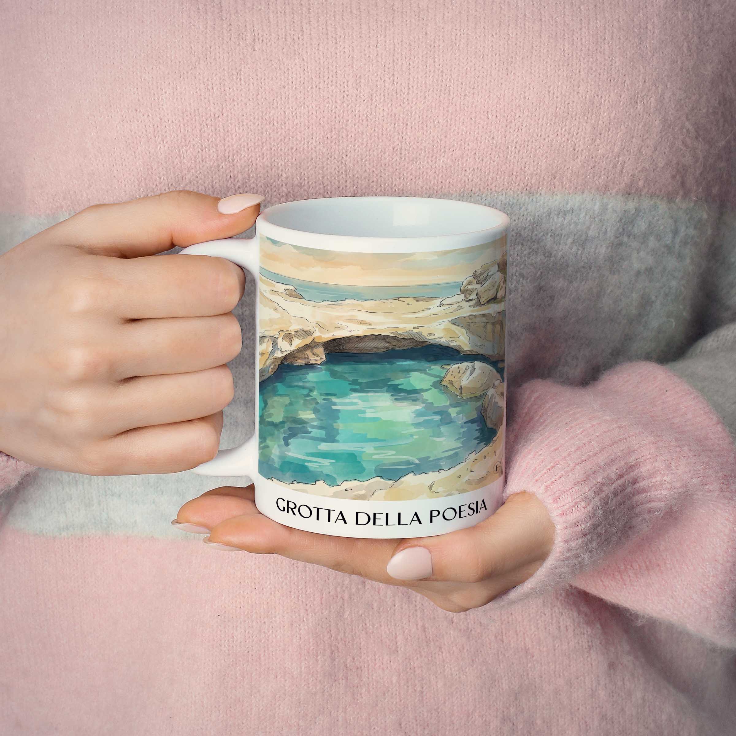 grotta-della-poesia-roca-vecchia-italien-kaffeebecher-aquarell
