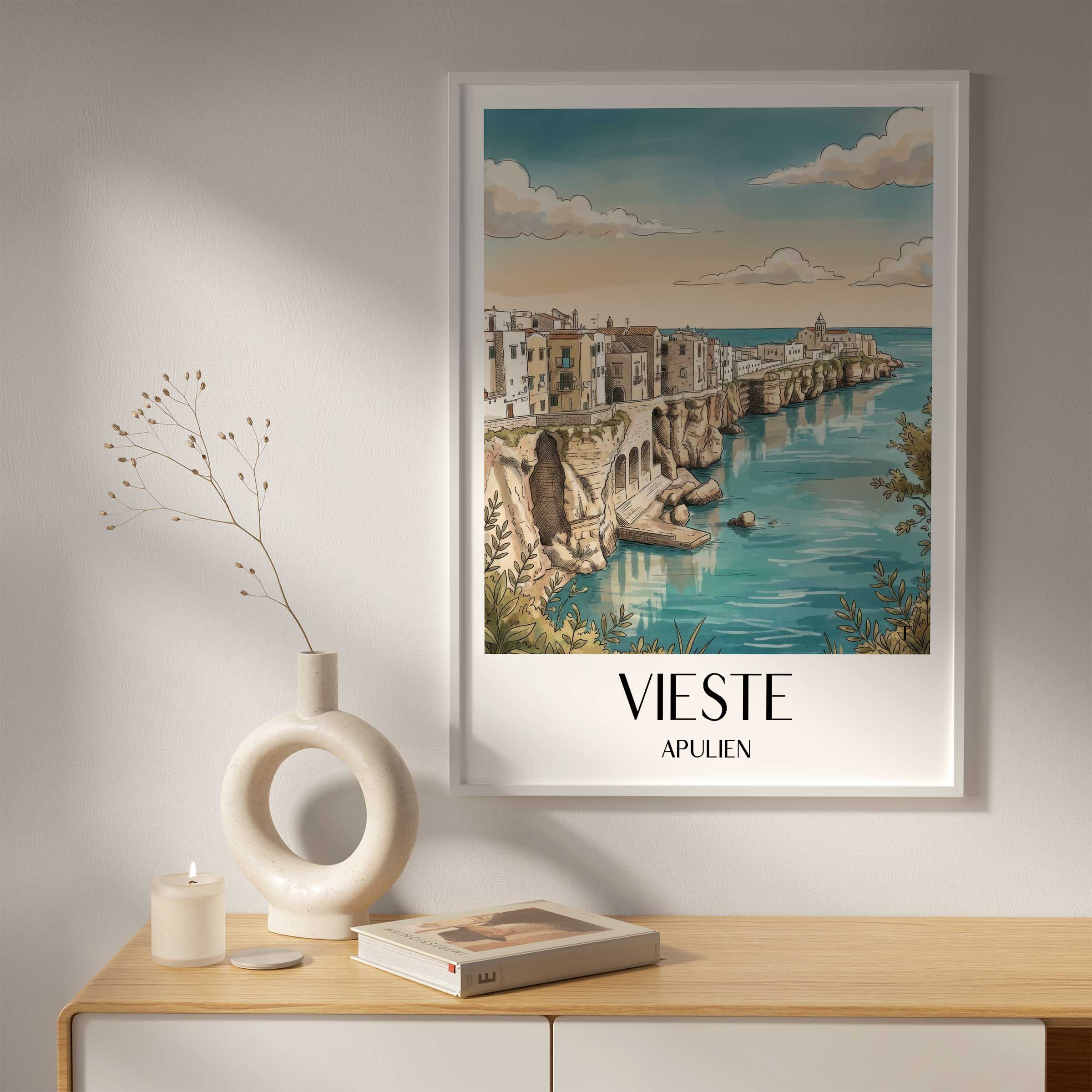 vieste-apulien-italien-poster-aquarell