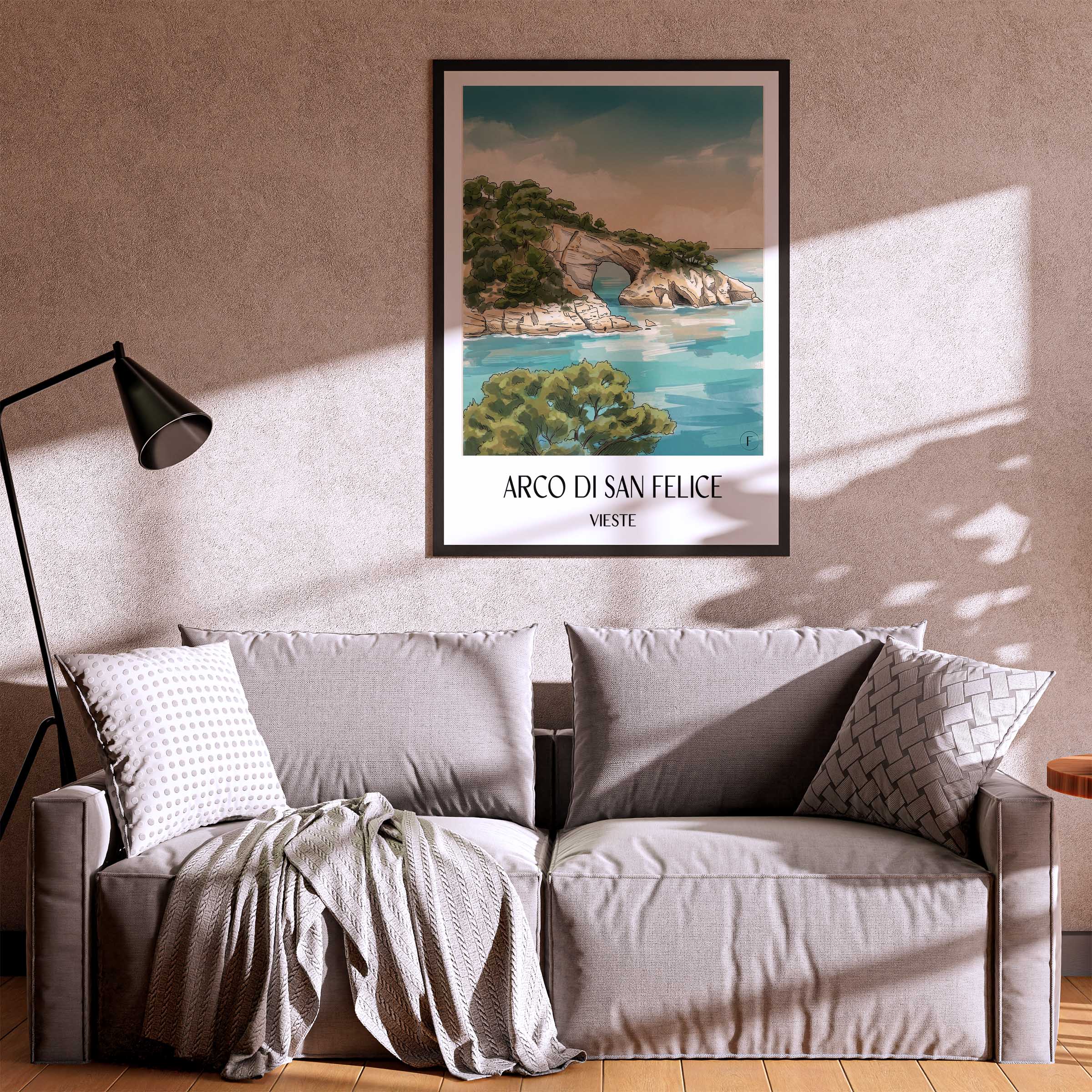 arco-di-san-felice-vieste-italien-poster-aquarell