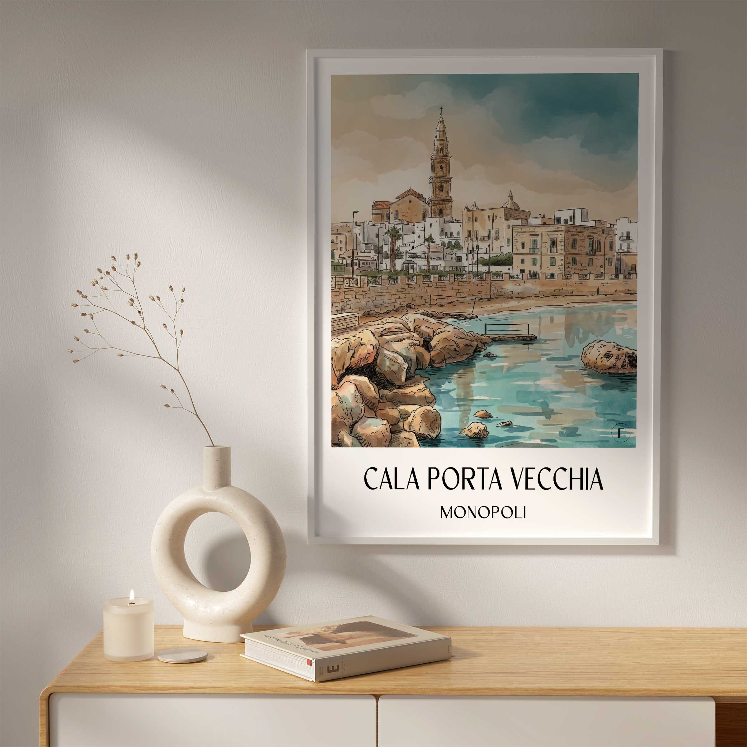 cala-porta-vecchia-monopoli-italien-poster-aquarell