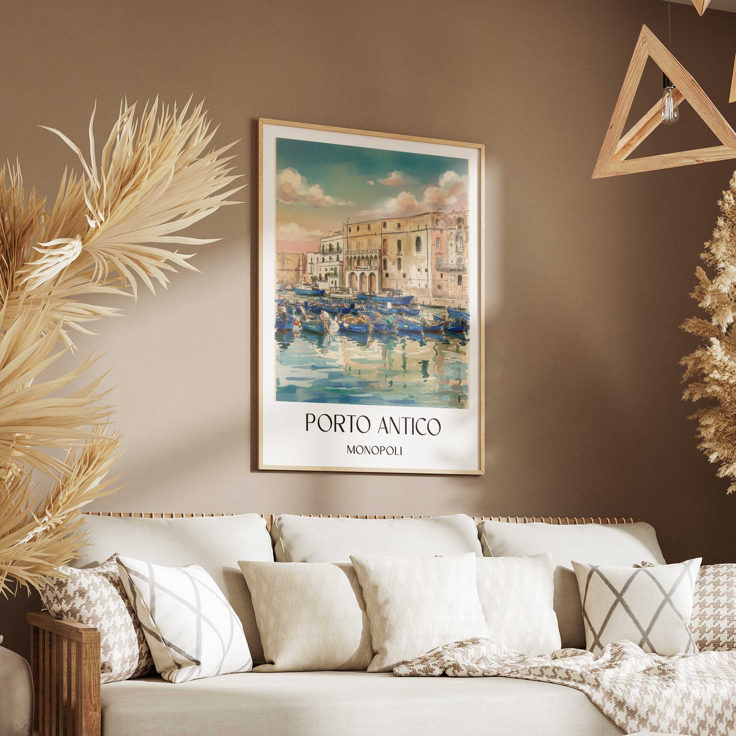 porto-antico-monopoli-italien-poster-aquarell