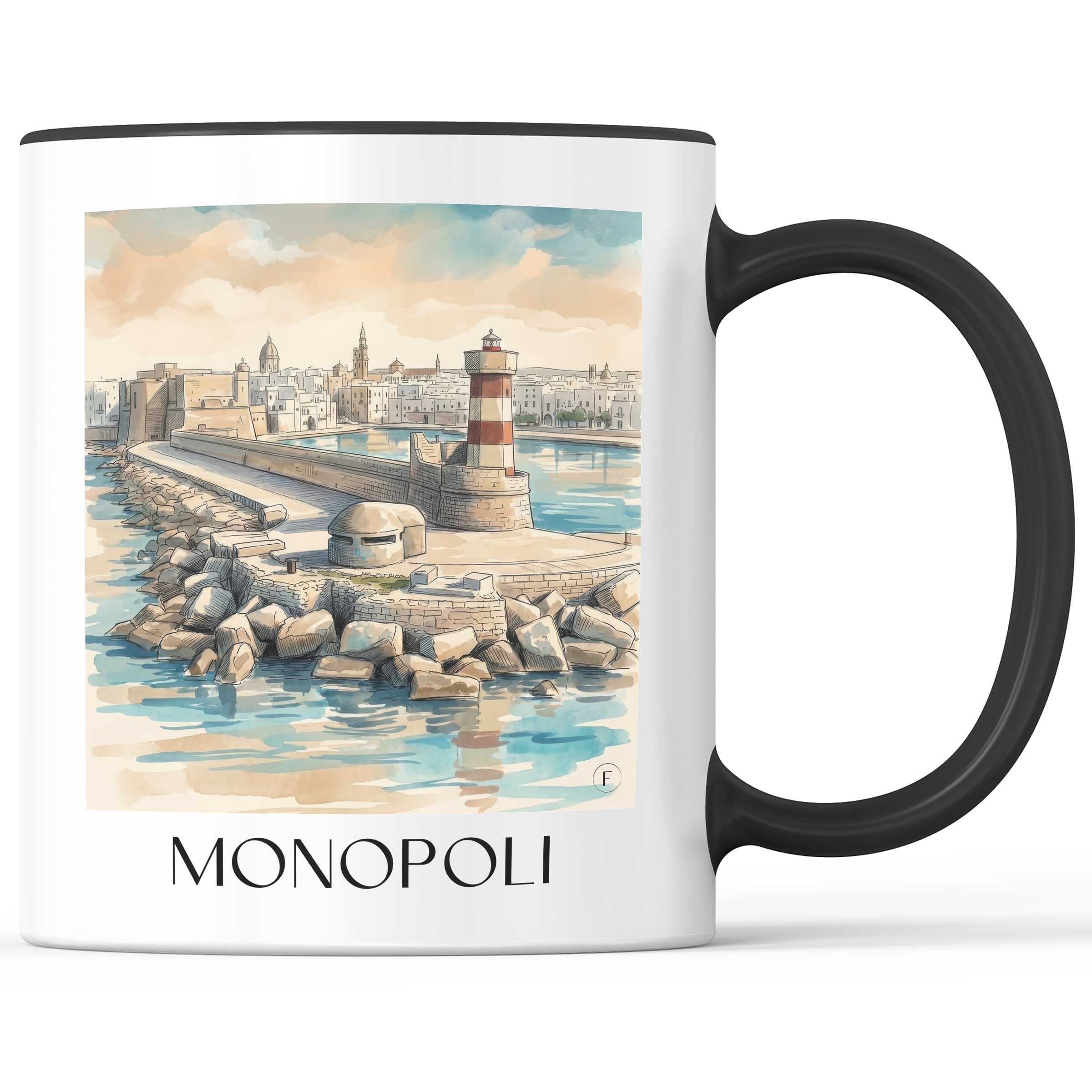 monopoli-apulien-italien-kaffeebecher-aquarell