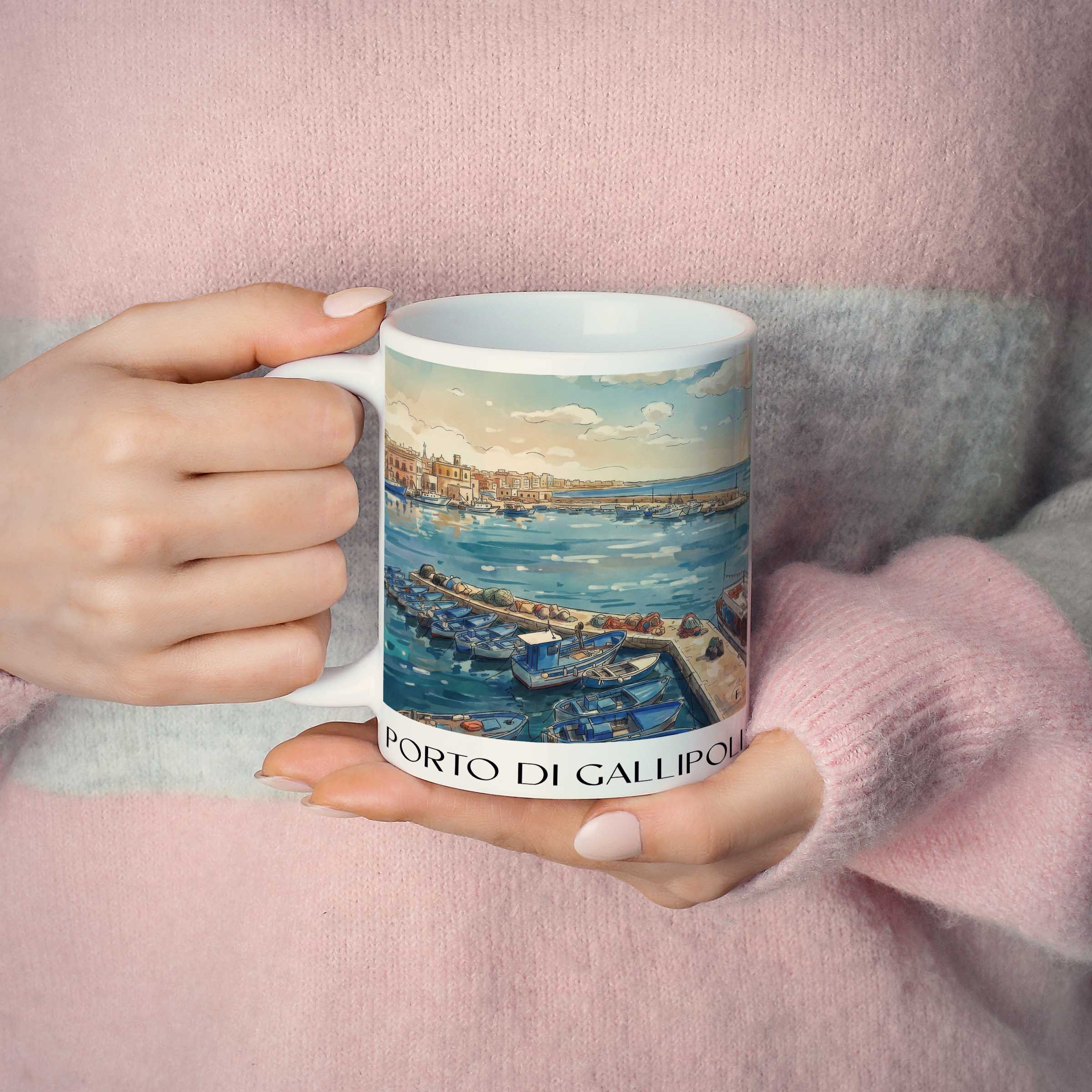 porto-di-gallipoli-apulien-italien-kaffeebecher-aquarell