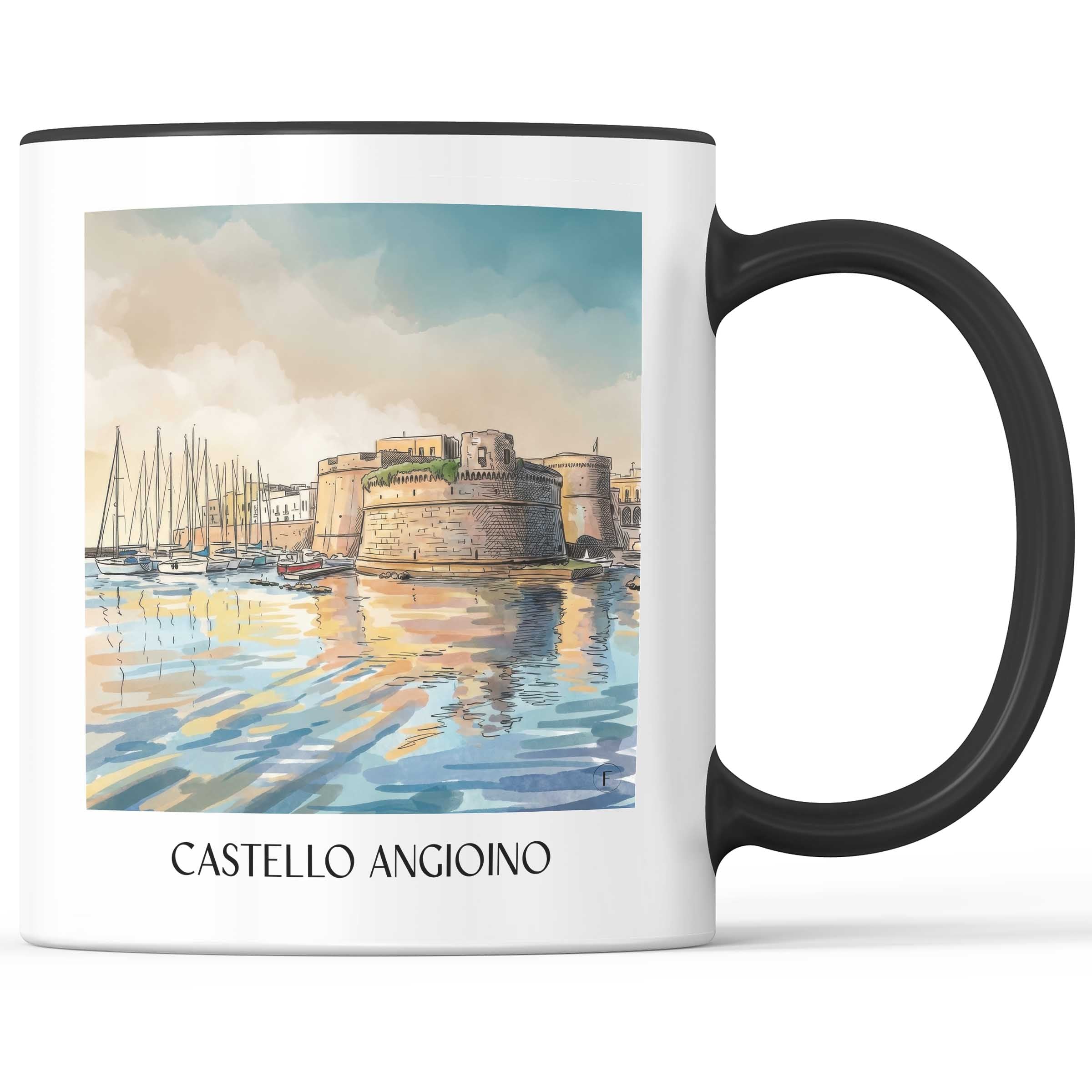 castello-angioino-gallipoli-italien-kaffeebecher-aquarell