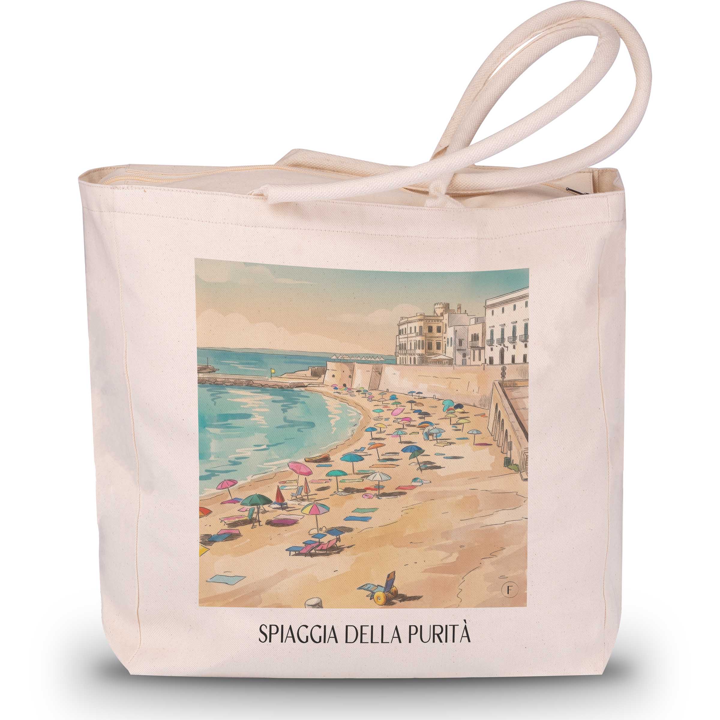 spiaggia-della-purità-gallipoli-italien-einkaufstasche-aquarell