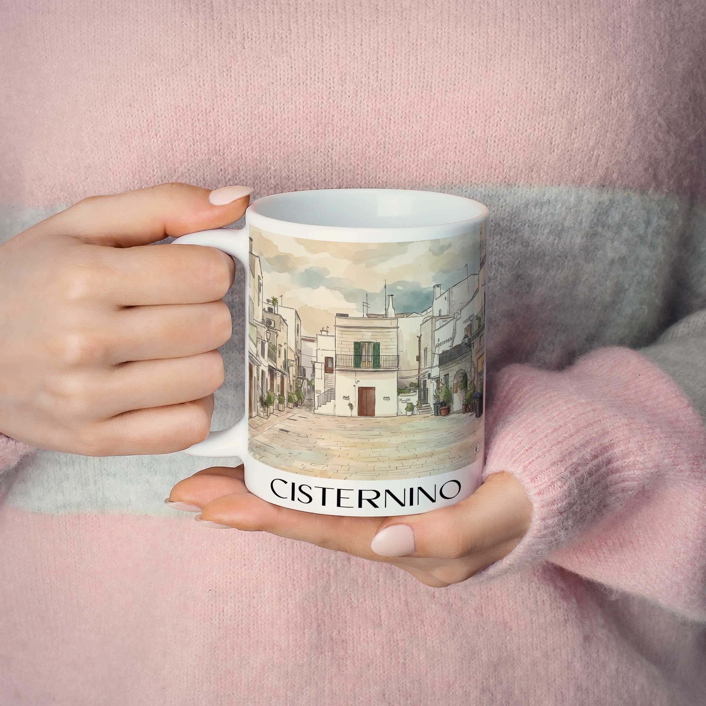 cisternino-apulien-italien-kaffeebecher-aquarell