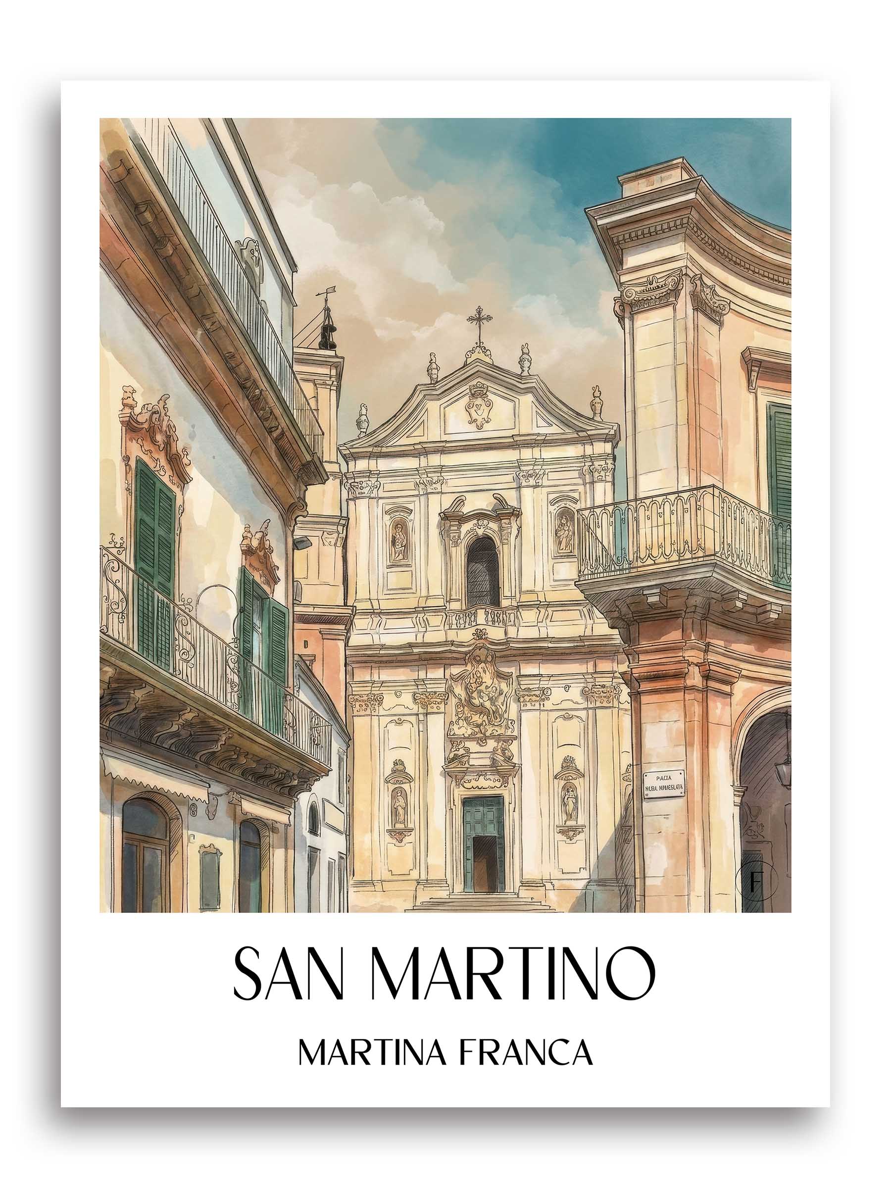 san-martino-martina-franca-italien-poster-aquarell