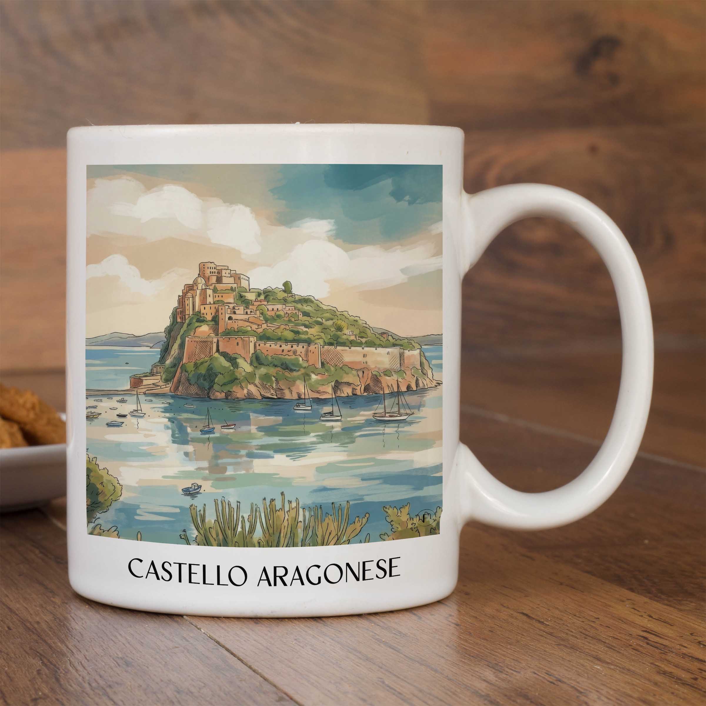castello-aragonese-ischia-italien-kaffeebecher-aquarell