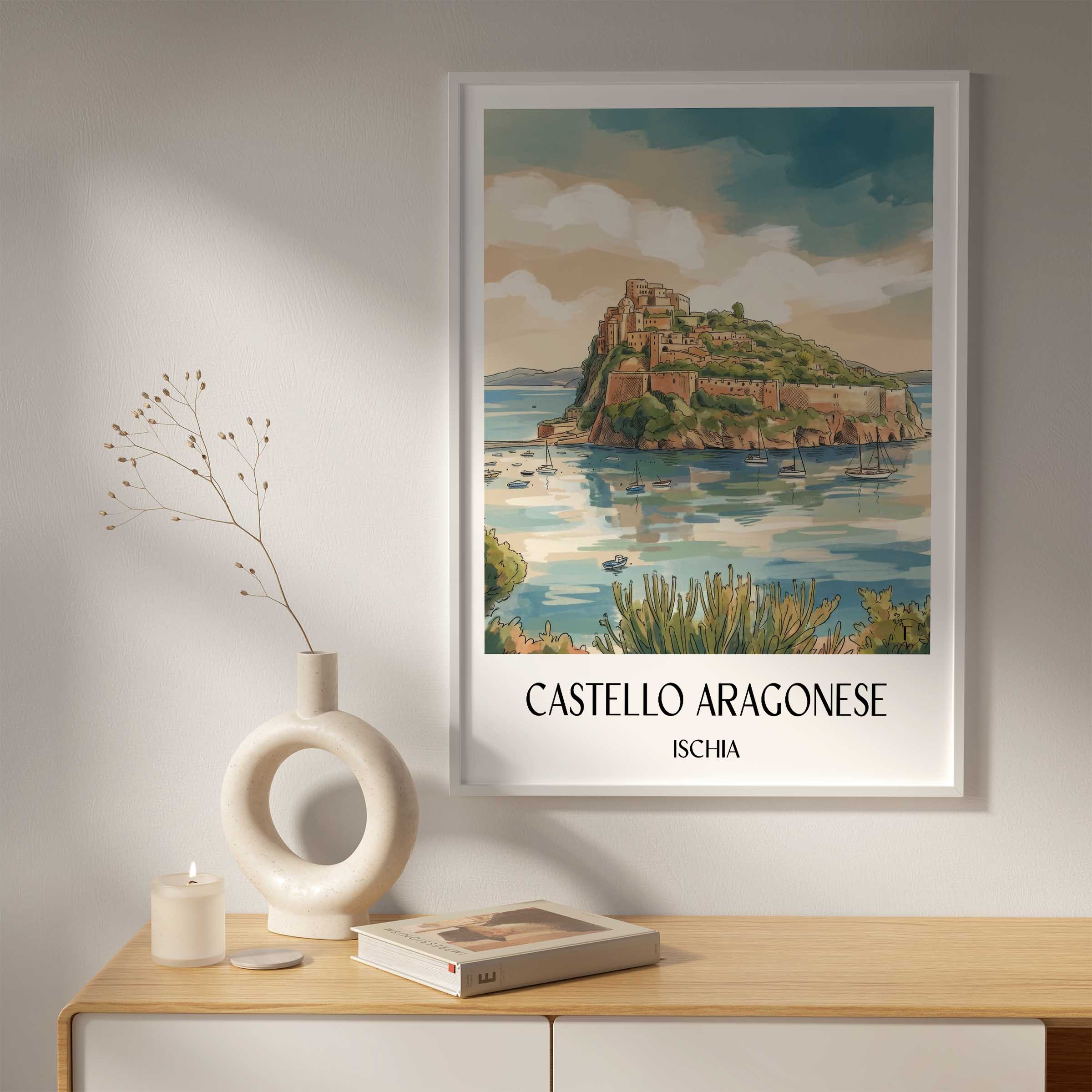 castello-aragonese-ischia-italien-poster-aquarell