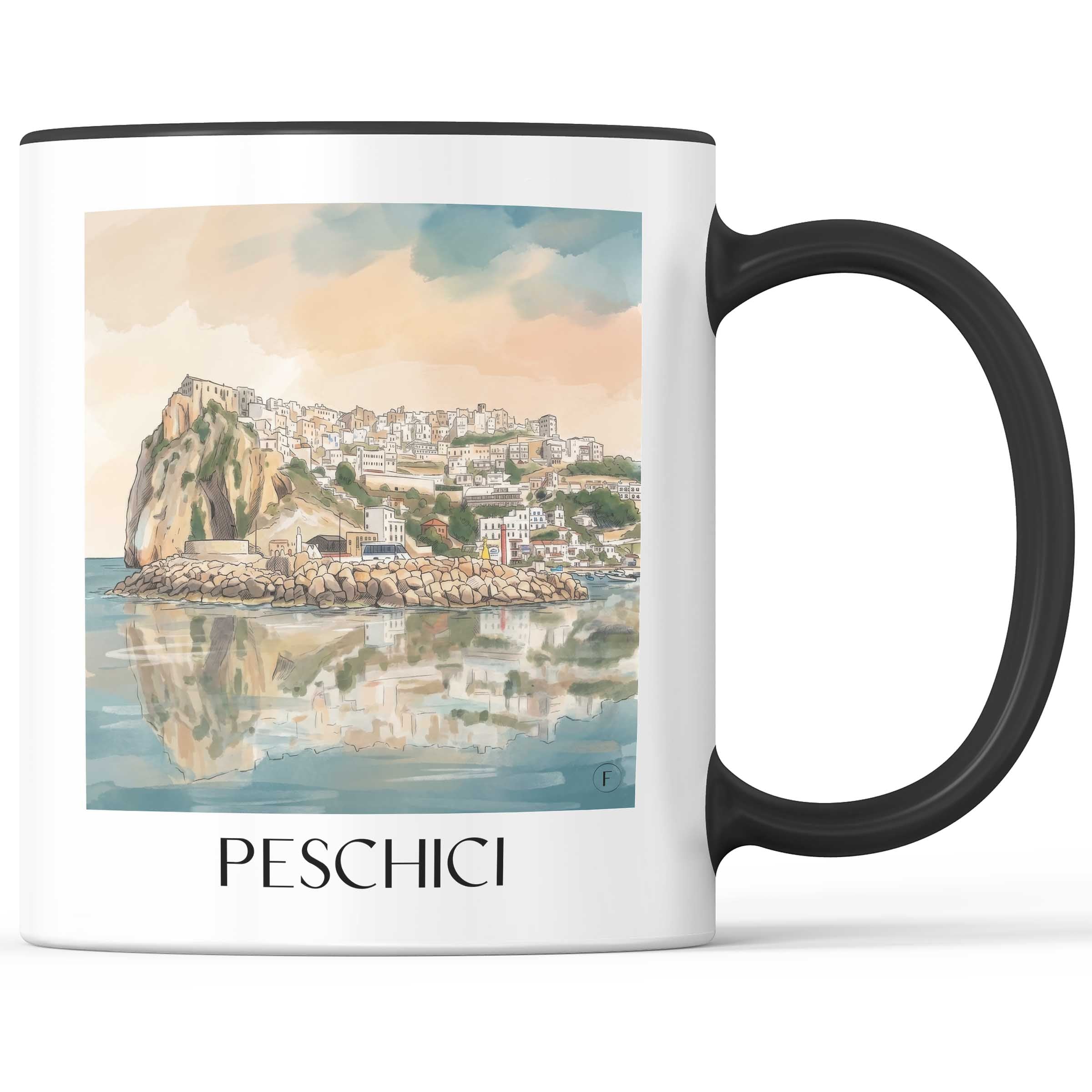 peschici-gargano-italien-kaffeebecher-aquarell