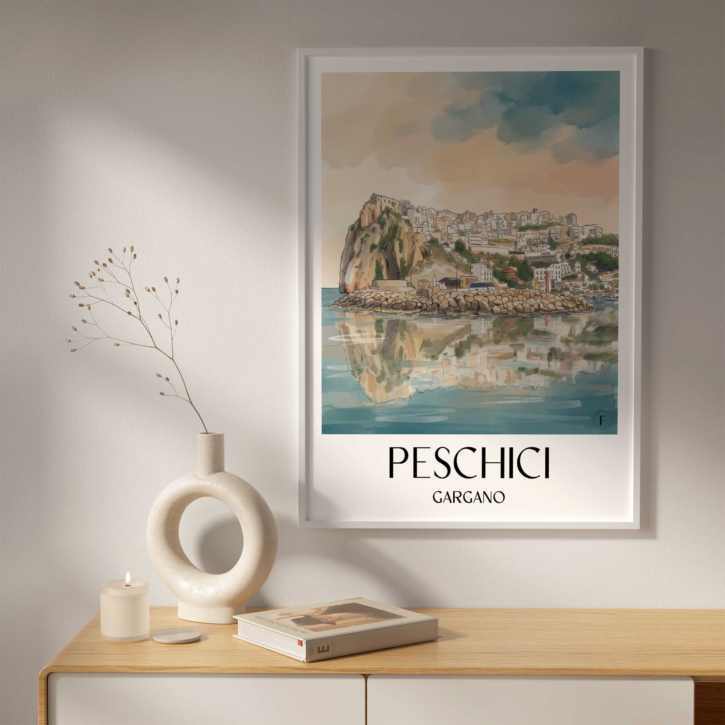 peschici-gargano-italien-poster-aquarell