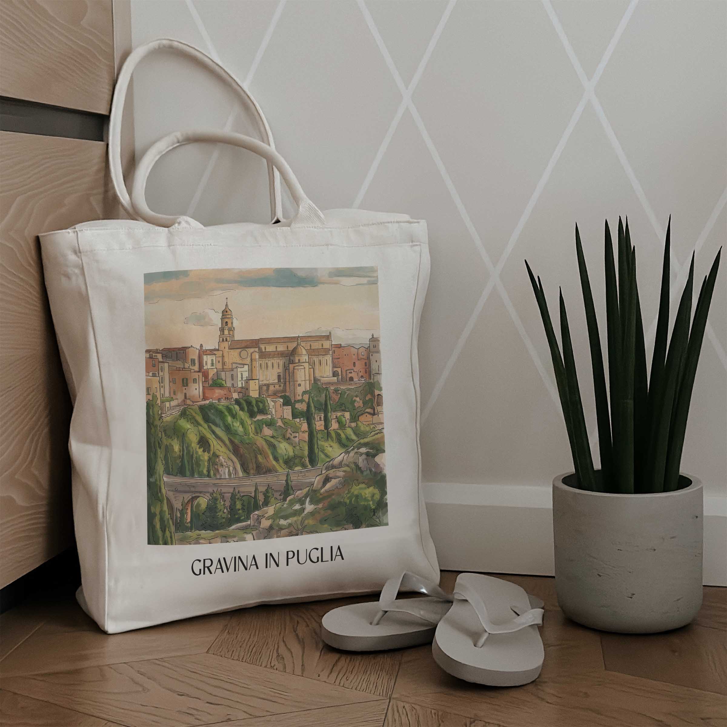 gravina-in-puglia-bari-italien-einkaufstasche-aquarell