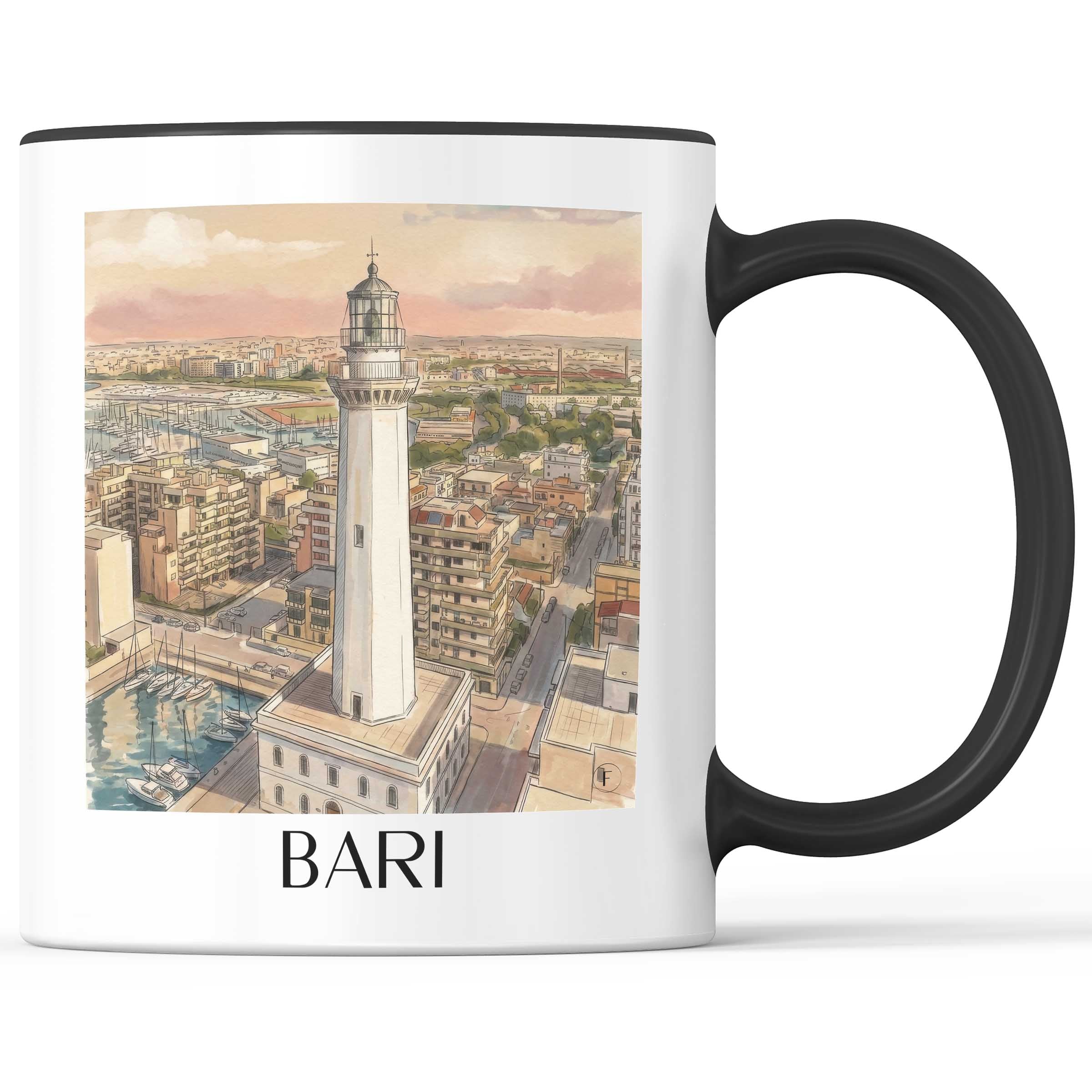 bari-apulien-italien-kaffeebecher-aquarell