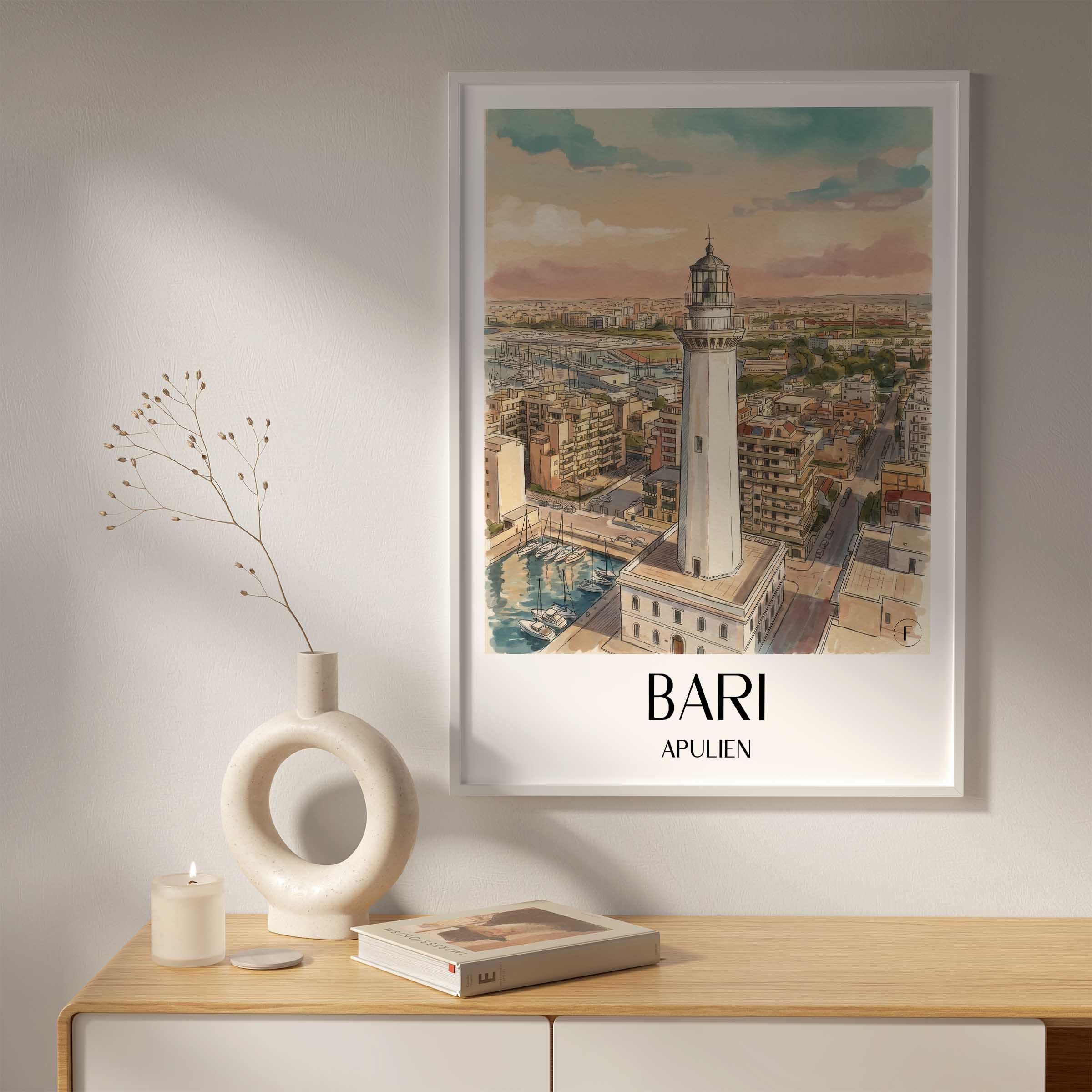 bari-apulien-italien-poster-aquarell