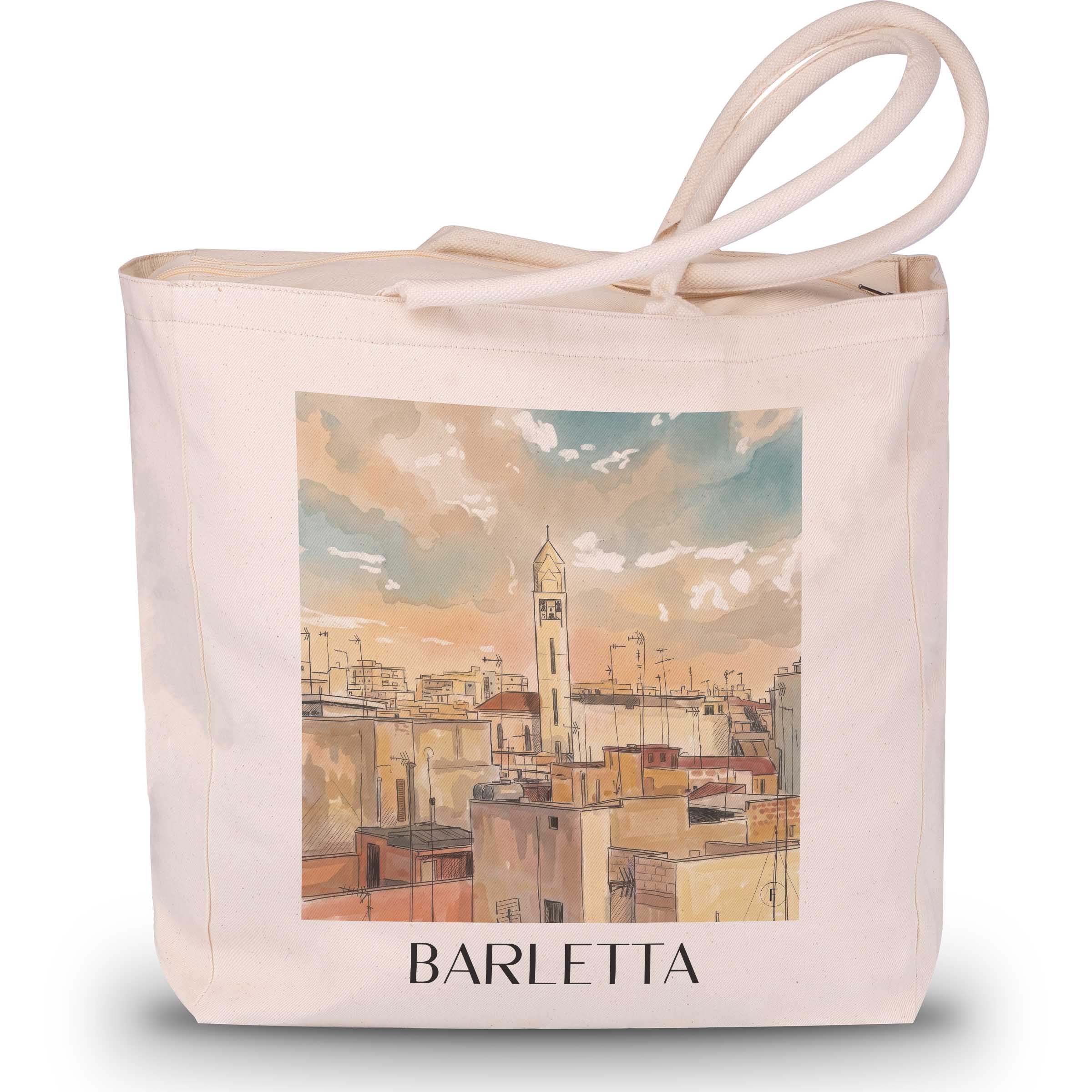barletta-apulien-italien-einkaufstasche-aquarell
