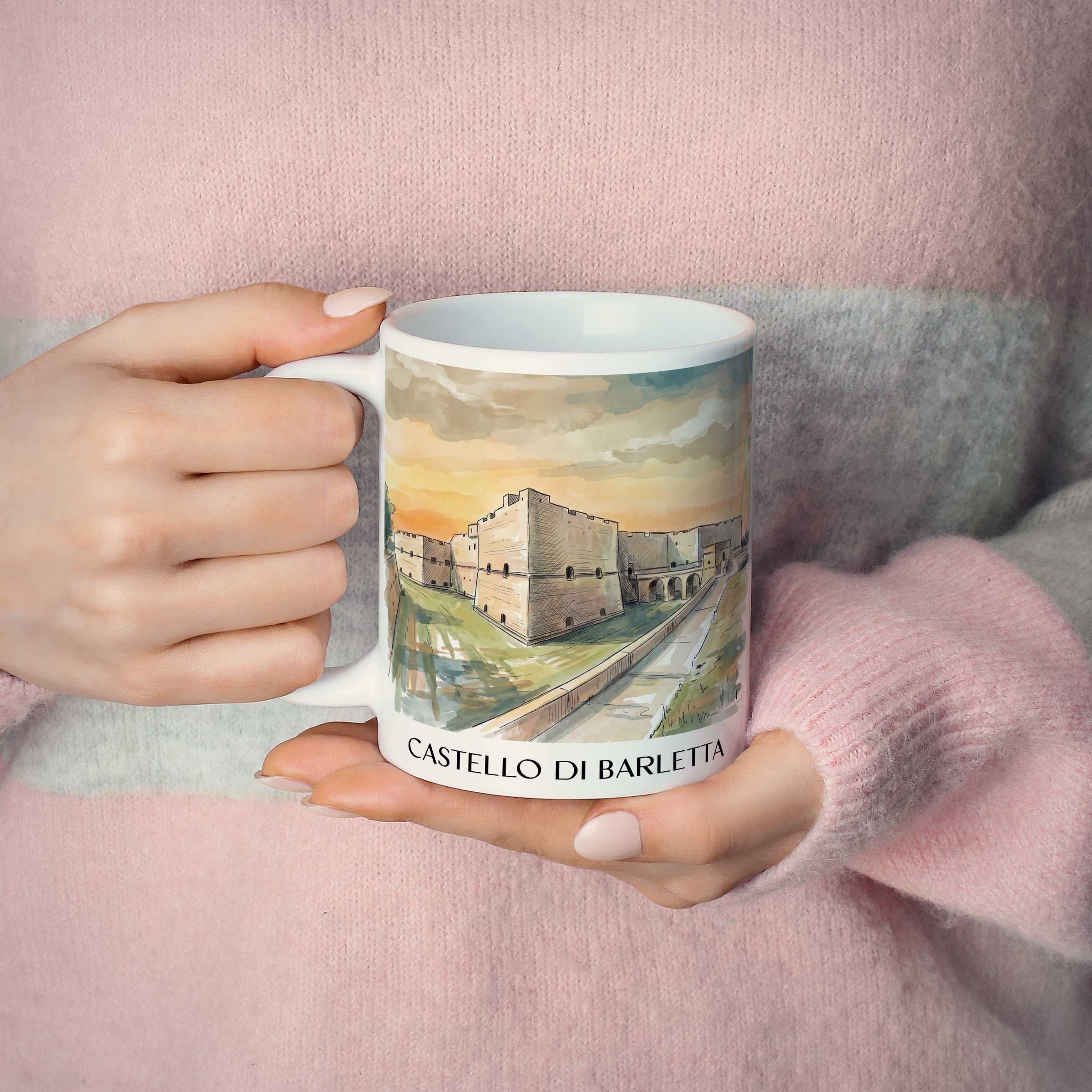 castello-di-barletta-apulien-italien-kaffeebecher-aquarell
