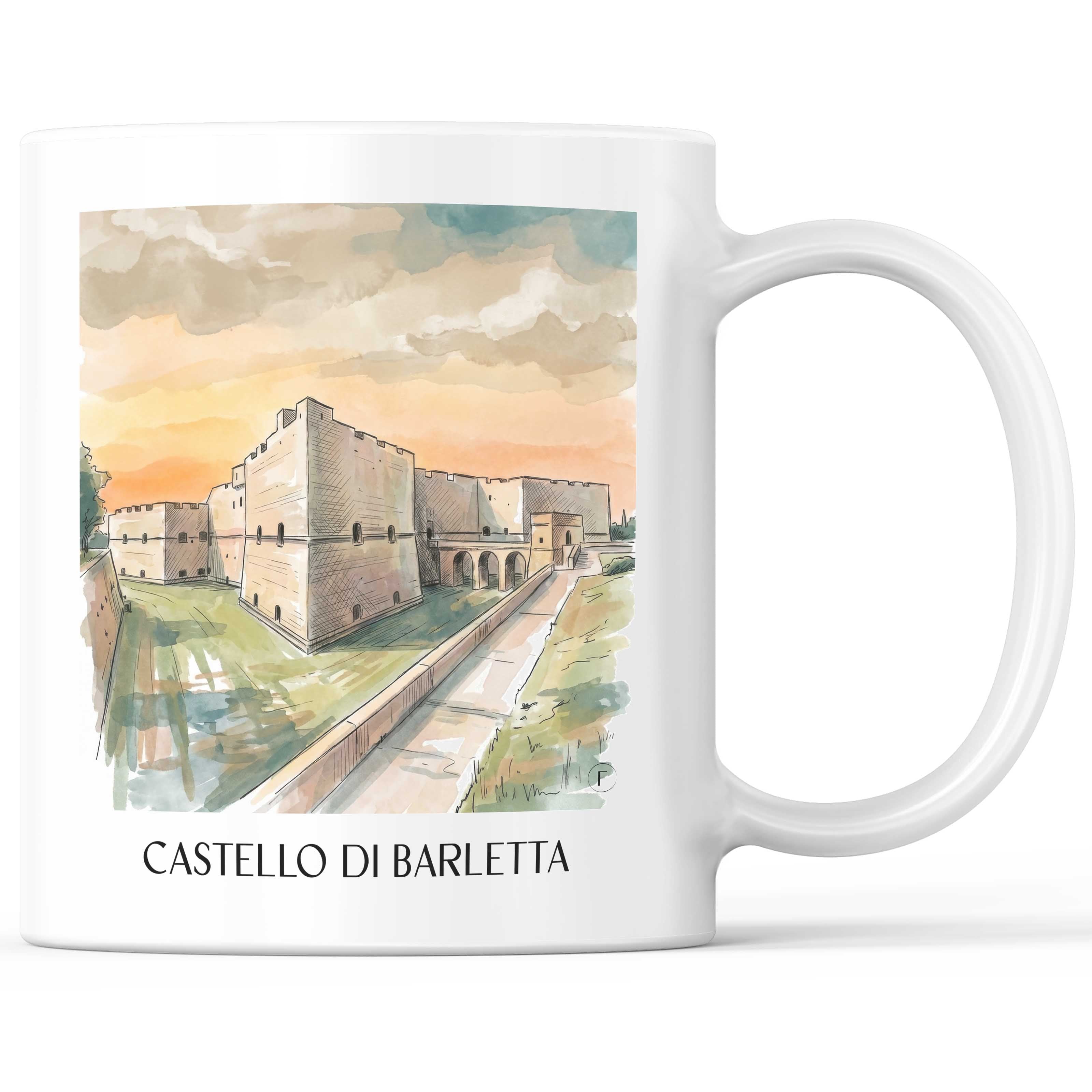 castello-di-barletta-apulien-italien-kaffeebecher-aquarell