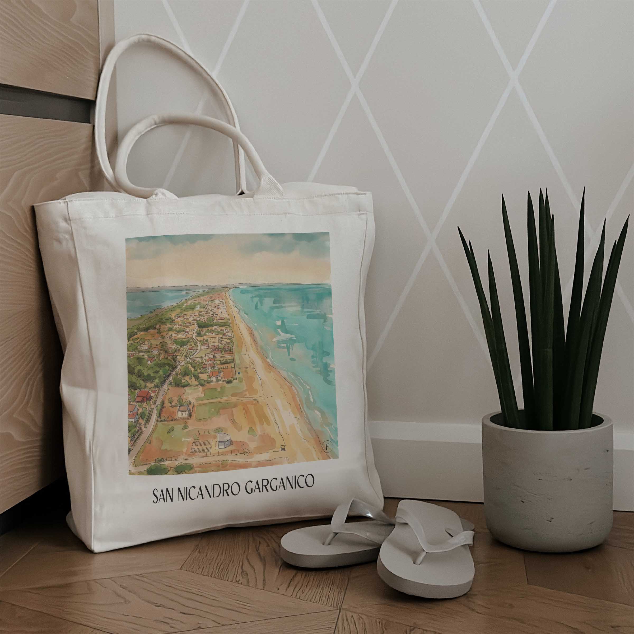 san-nicandro-garganico-apulien-italien-einkaufstasche-aquarell