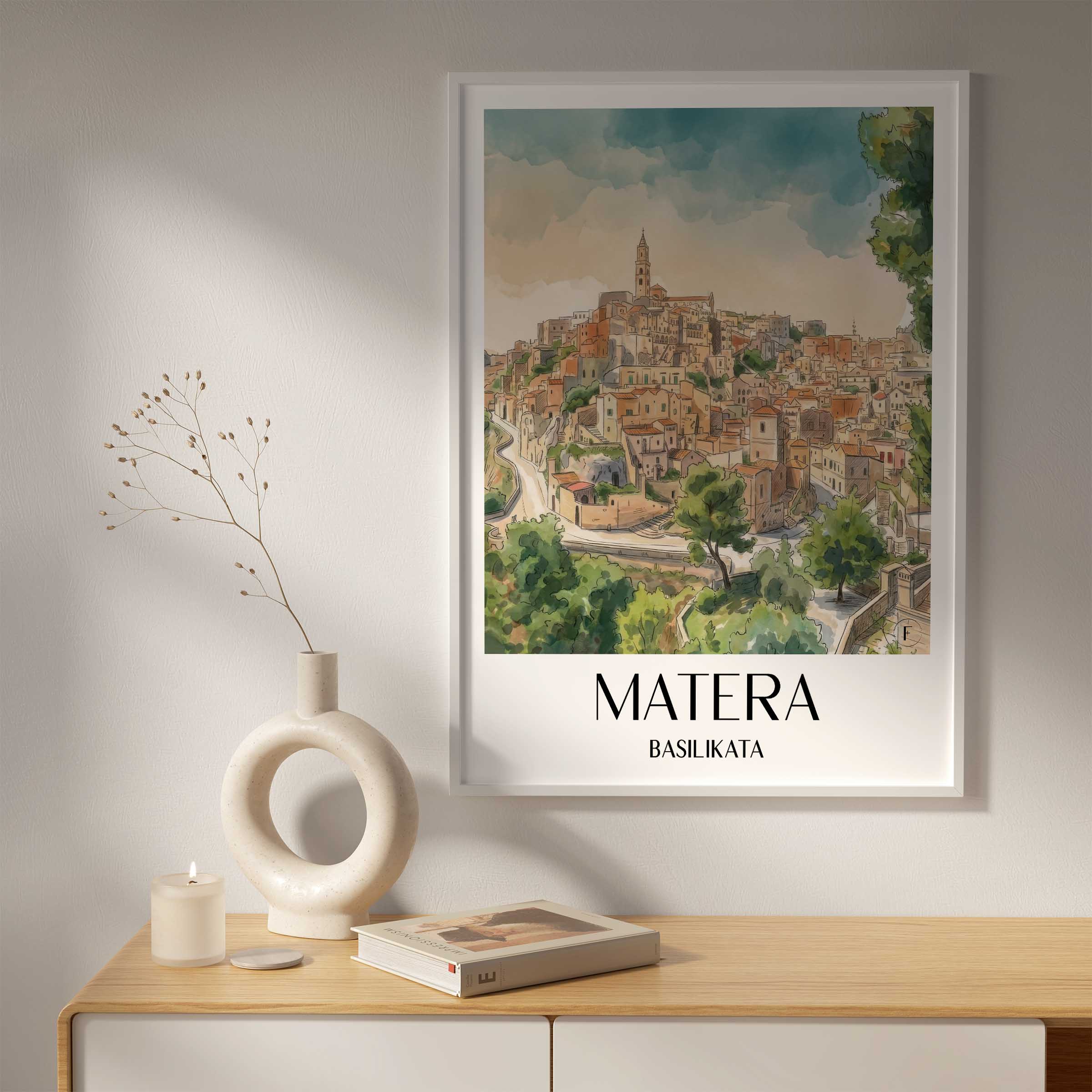 matera-basilikata-italien-poster-aquarell