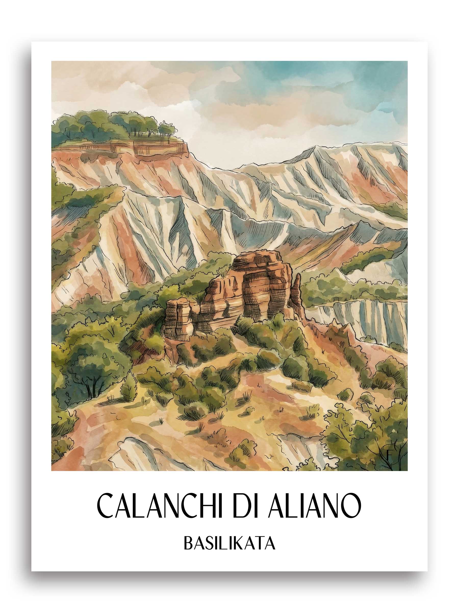 calanchi-di-aliano-basilikata-italien-poster-aquarell