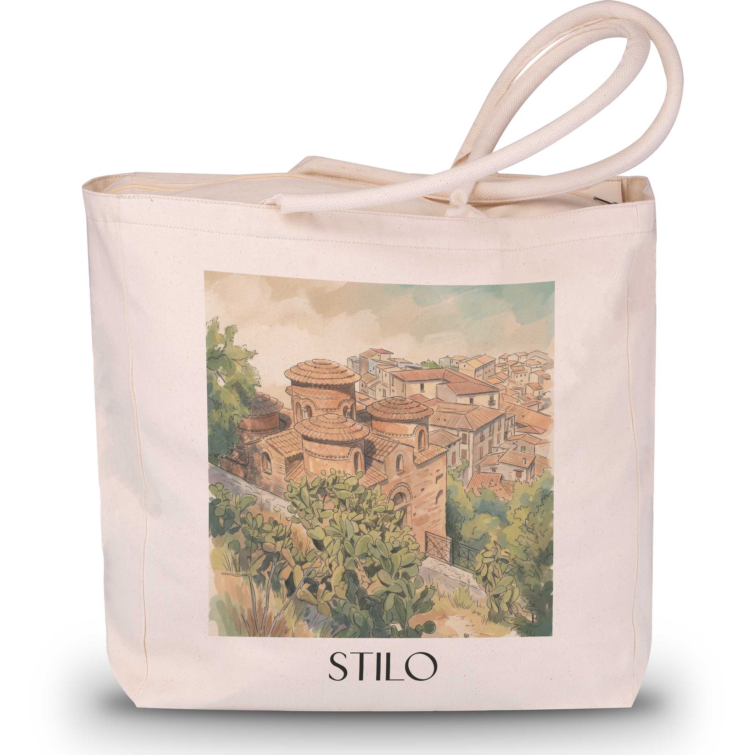stilo--kalabrien-italien-einkaufstasche-aquarell