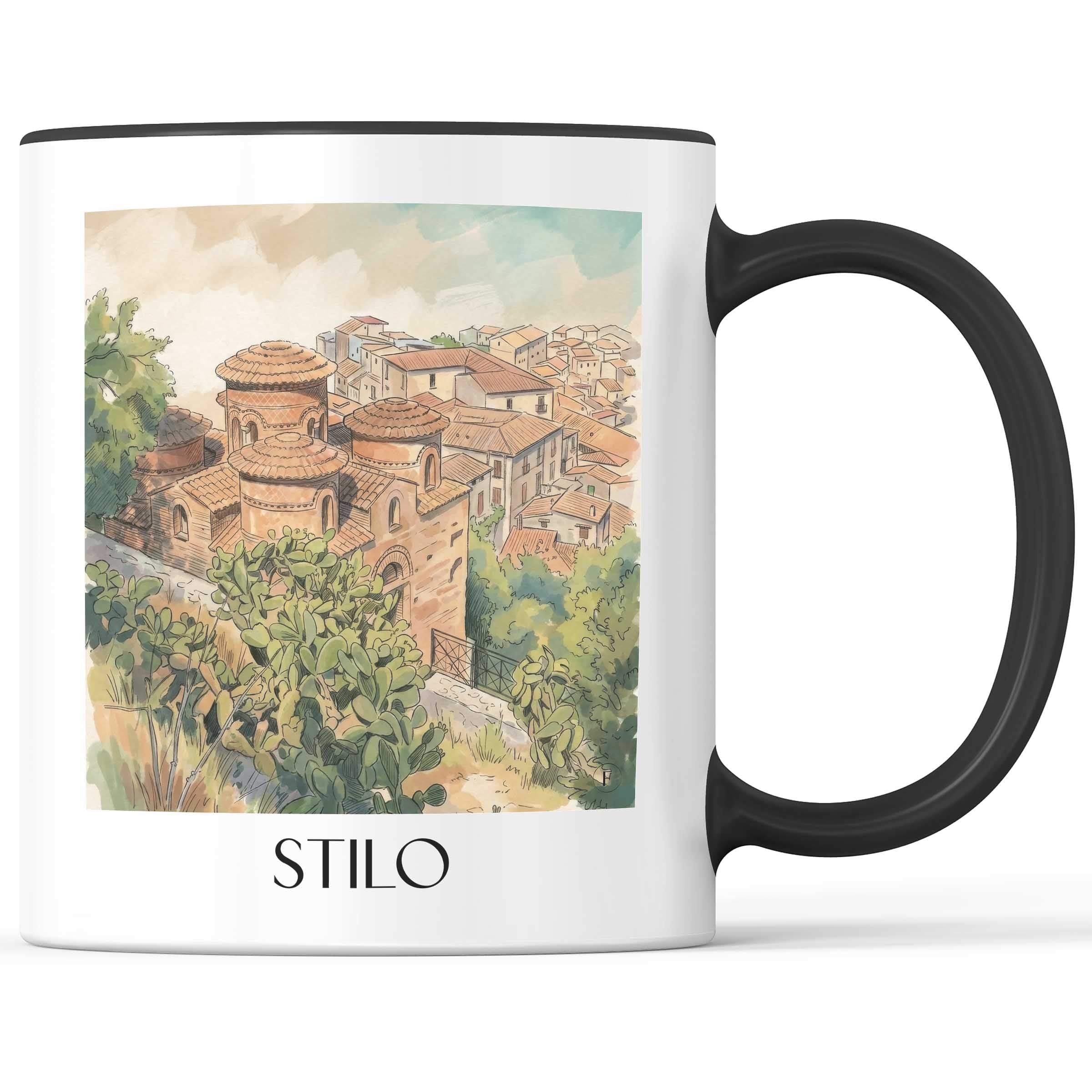 stilo--kalabrien-italien-kaffeebecher-aquarell
