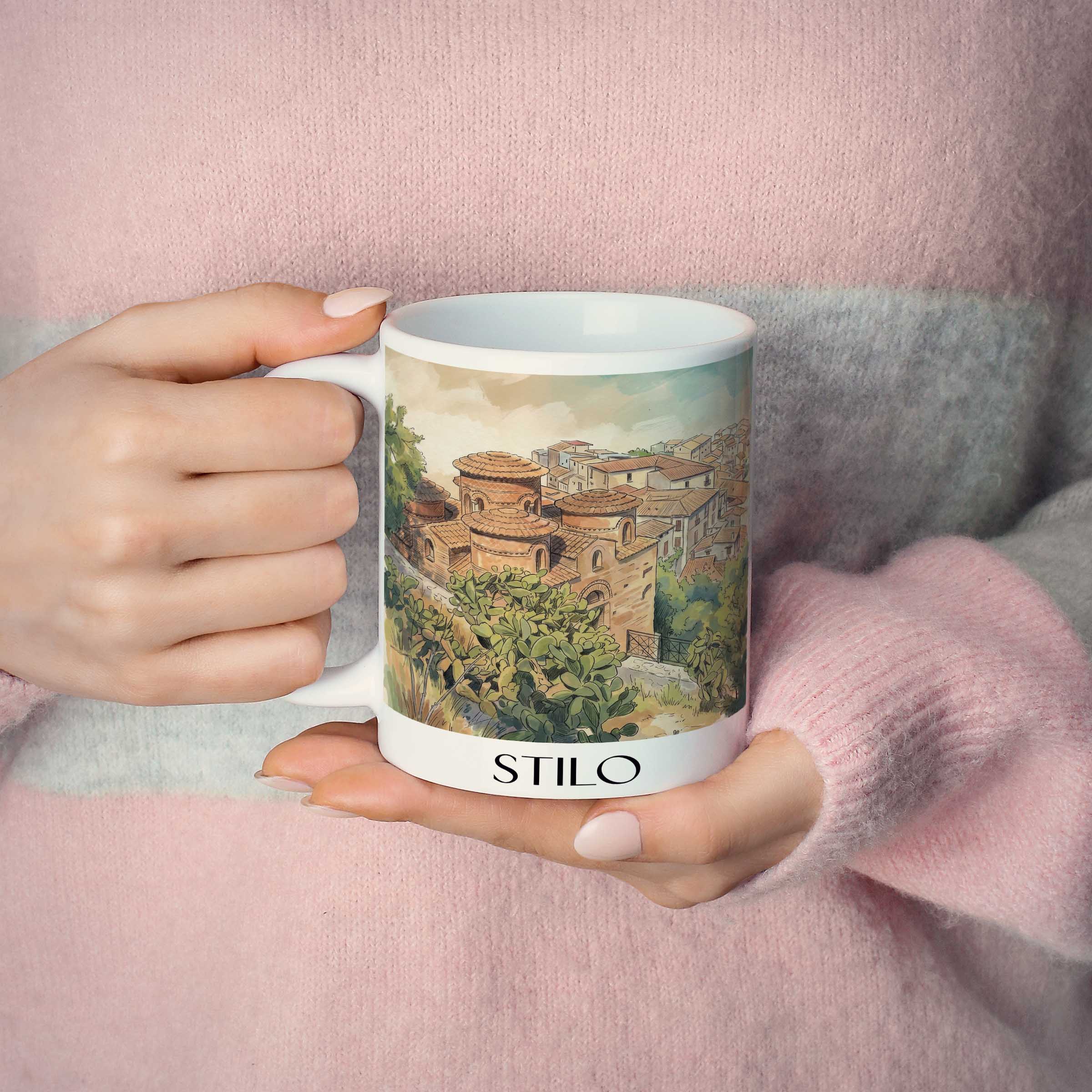 stilo--kalabrien-italien-kaffeebecher-aquarell
