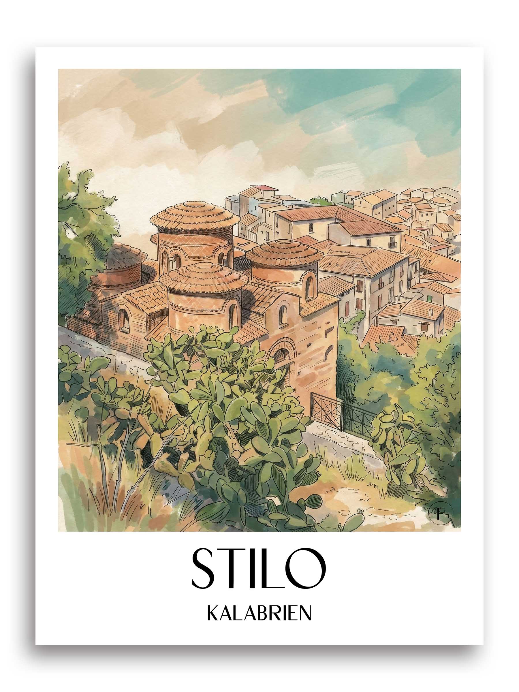stilo--kalabrien-italien-poster-aquarell