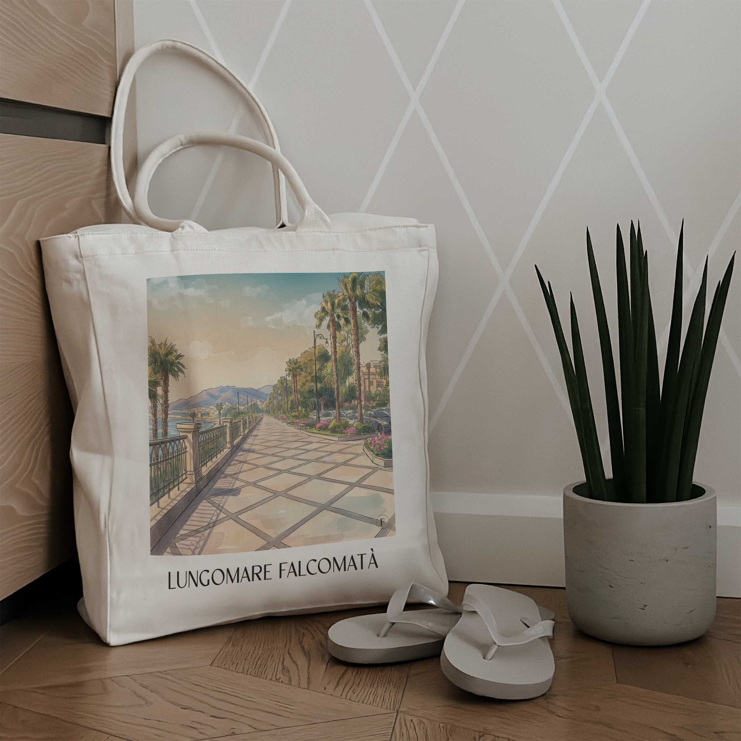 lungomare-falcomatà-reggio-calabria-italien-einkaufstasche-aquarell