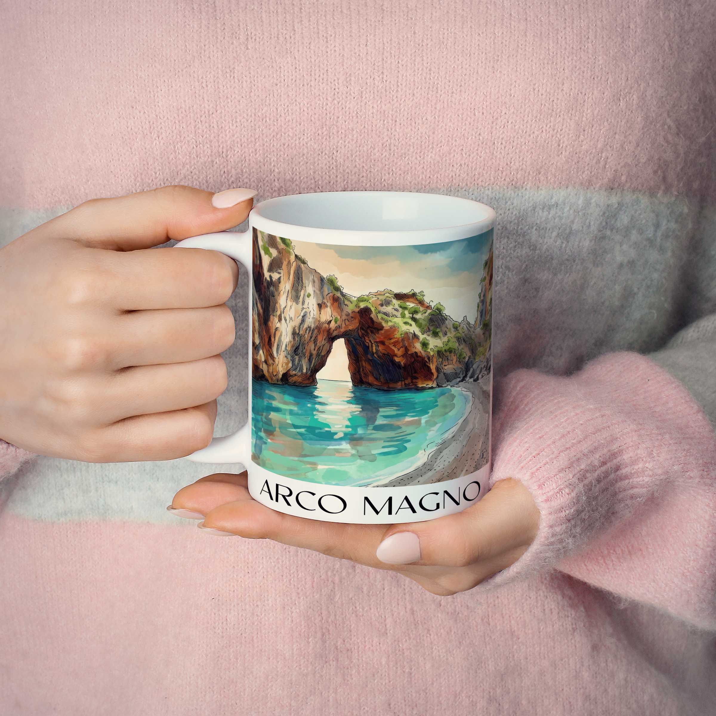 arco-magno-san-nicola-arcella-italien-kaffeebecher-aquarell