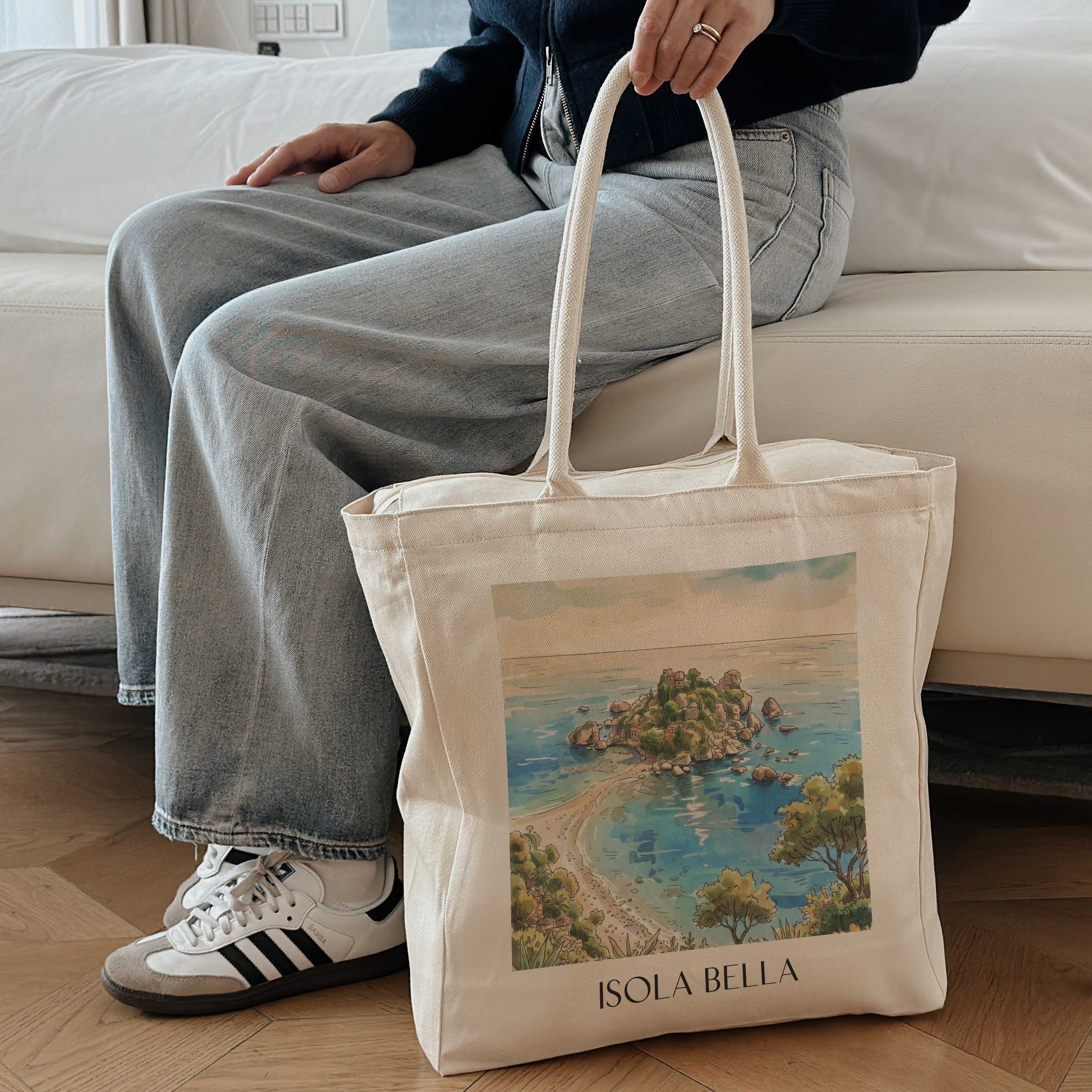 isola-bella-taormina-italien-einkaufstasche-aquarell