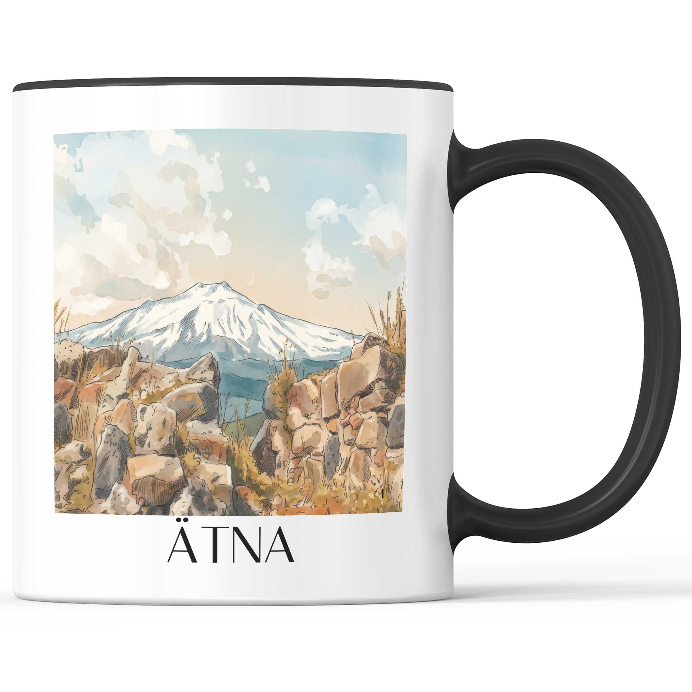 ätna-sizilien-italien-kaffeebecher-aquarell