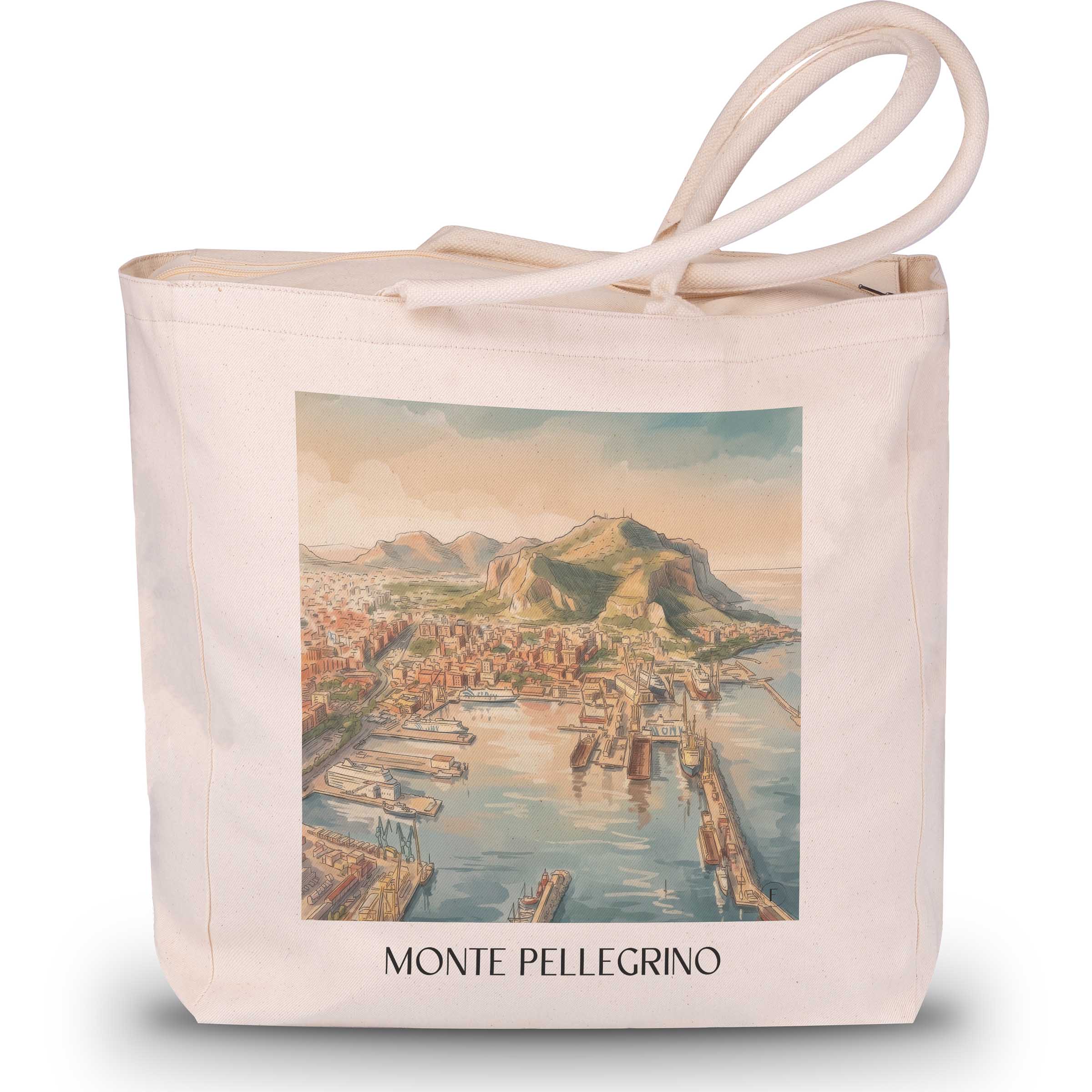 monte-pellegrino-palermo-italien-einkaufstasche-aquarell