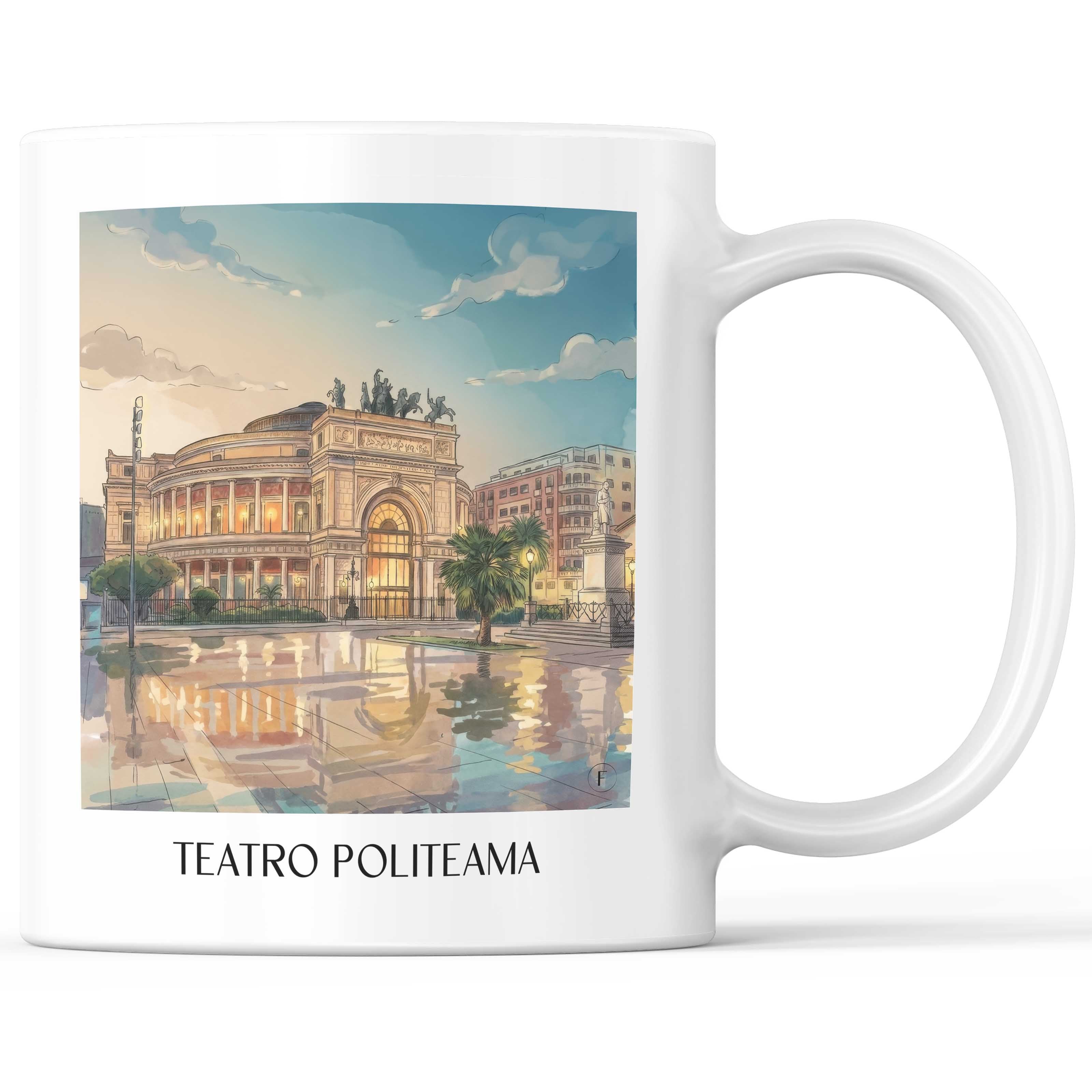 teatro-politeama-palermo-italien-kaffeebecher-aquarell