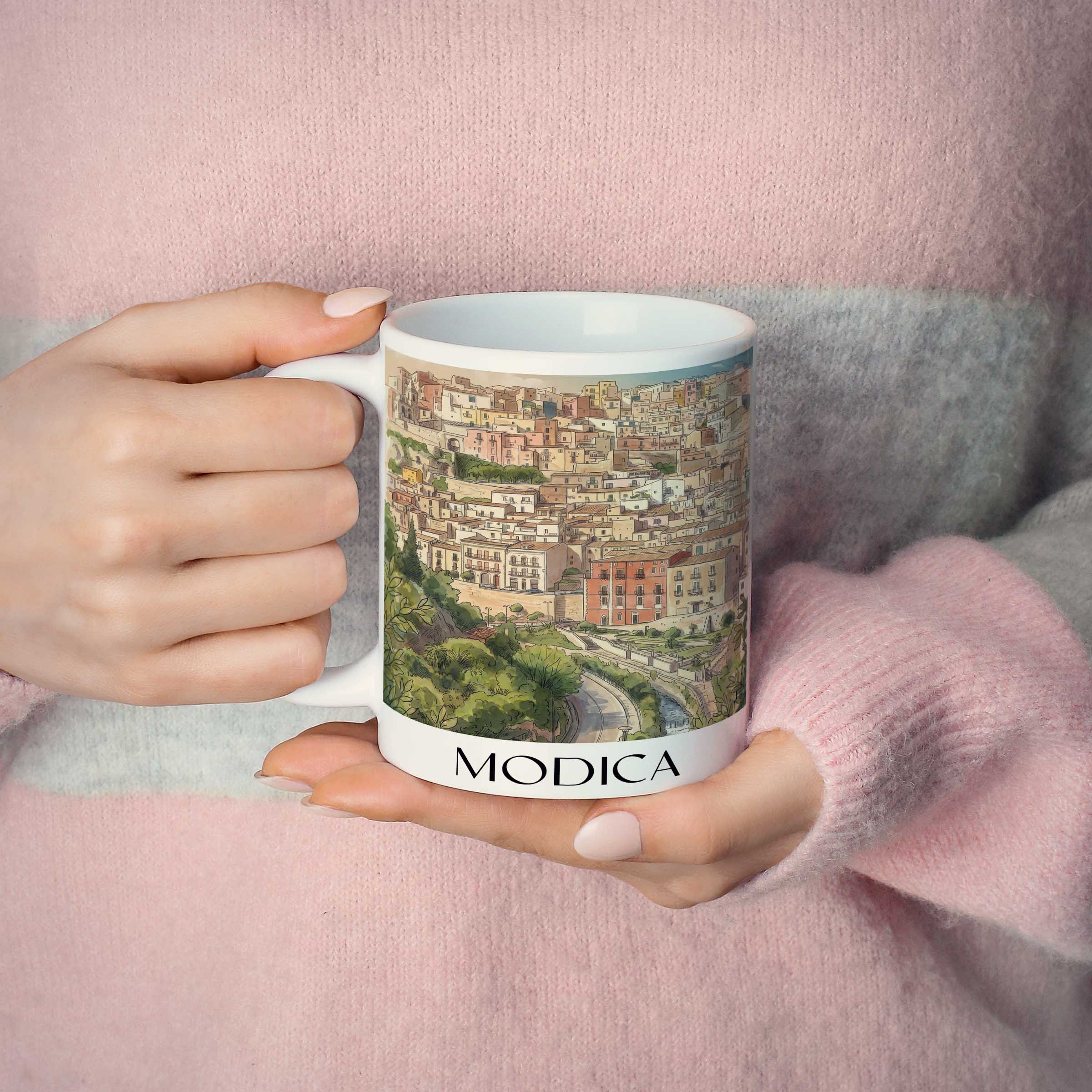 modica--sizilien-italien-kaffeebecher-aquarell
