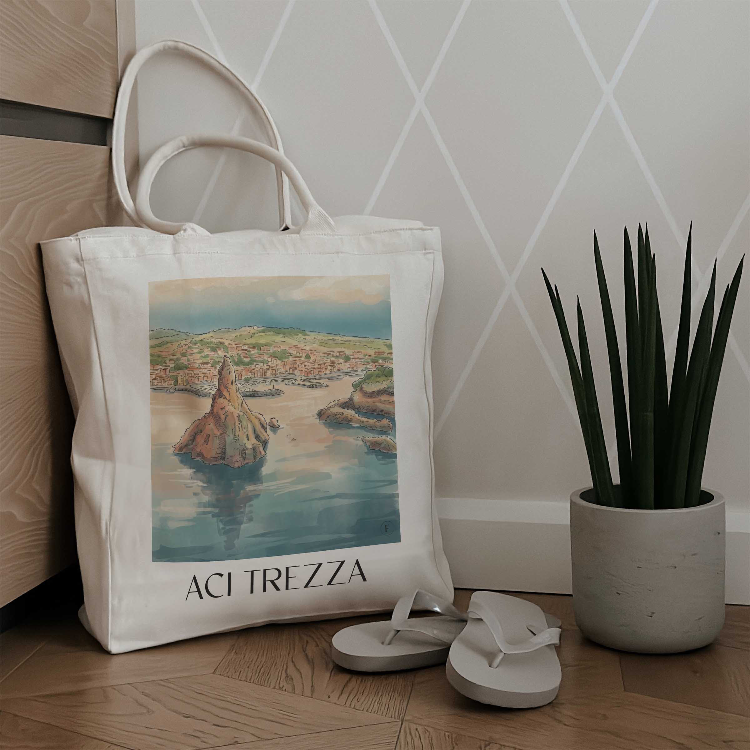 aci-trezza-sizilien-italien-einkaufstasche-aquarell