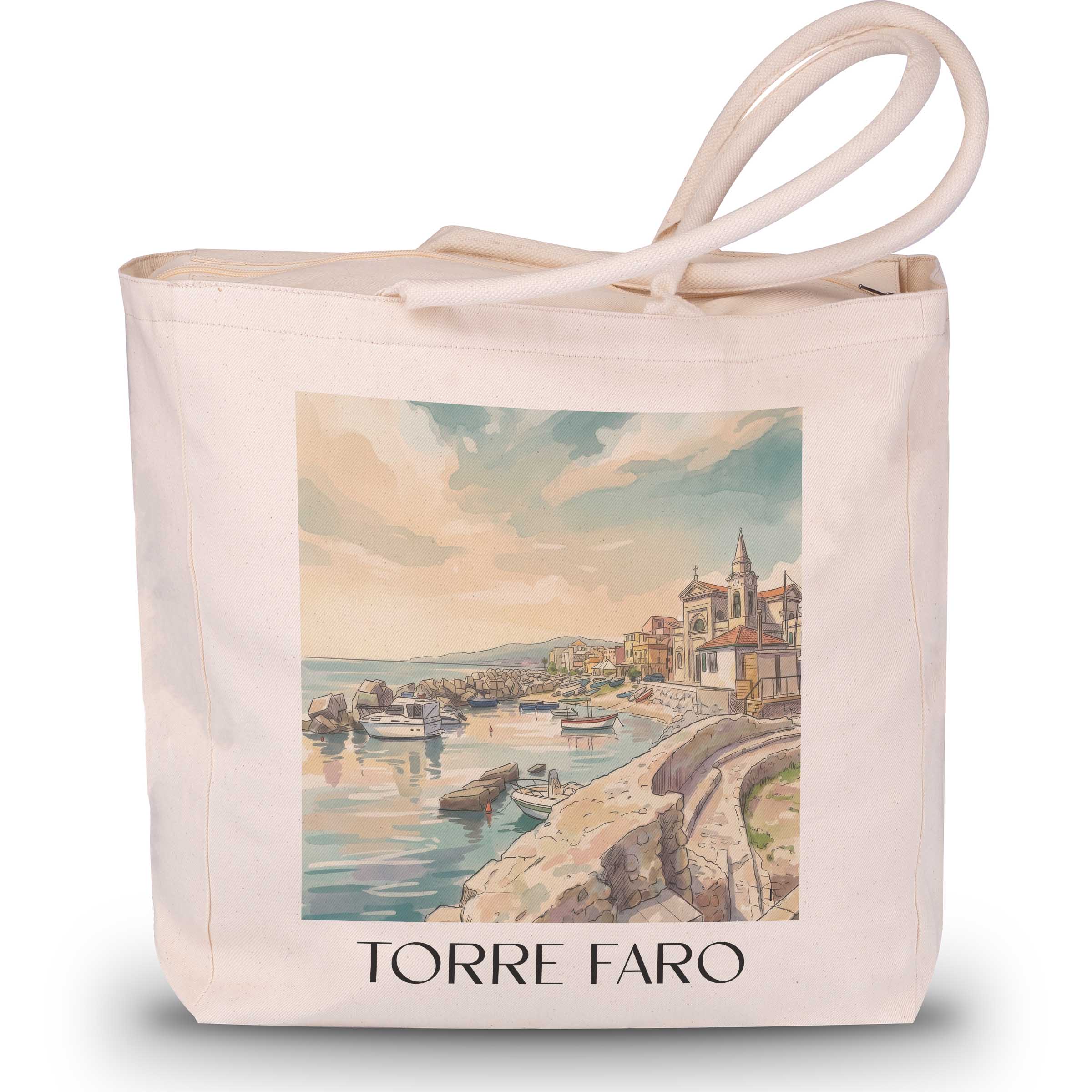 torre-faro-messina-italien-einkaufstasche-aquarell