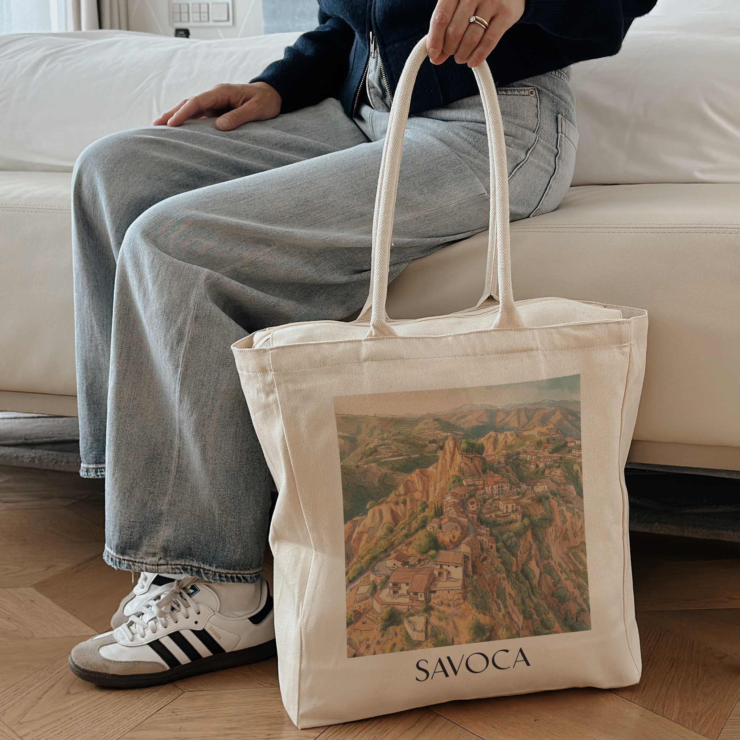 savoca-sizilien-italien-einkaufstasche-aquarell