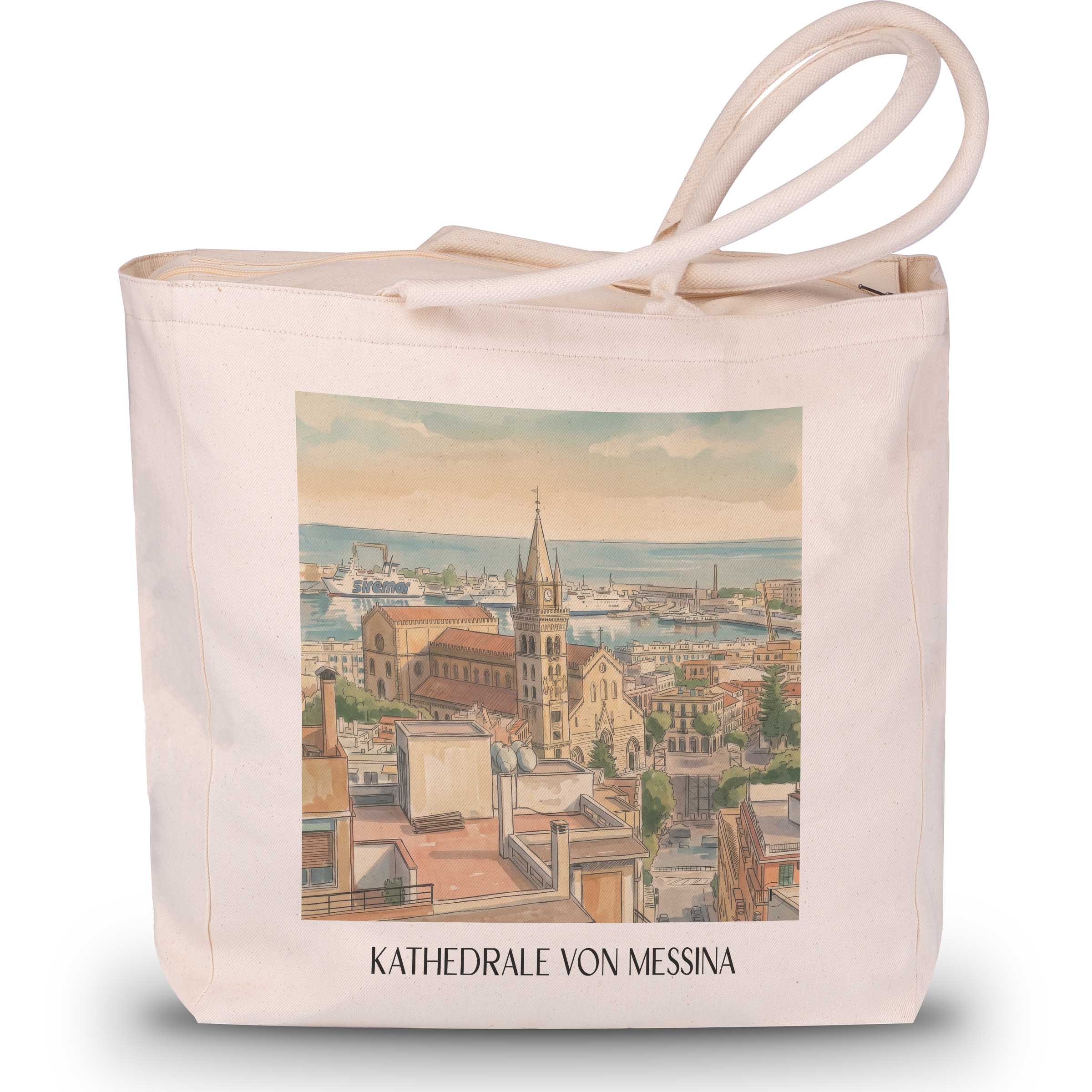 kathedrale-von-messina-sizilien-italien-einkaufstasche-aquarell