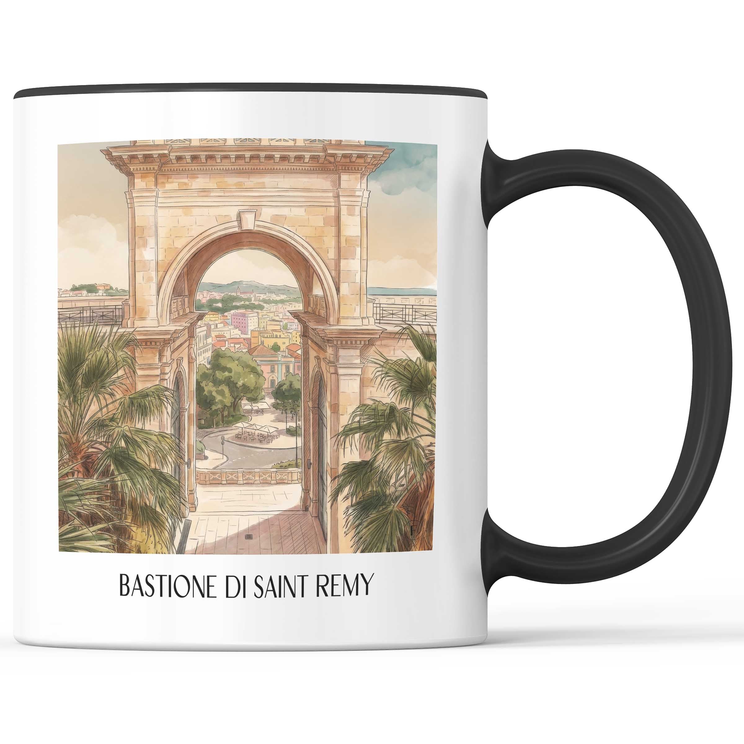 bastione-di-saint-remy-cagliari-italien-kaffeebecher-aquarell