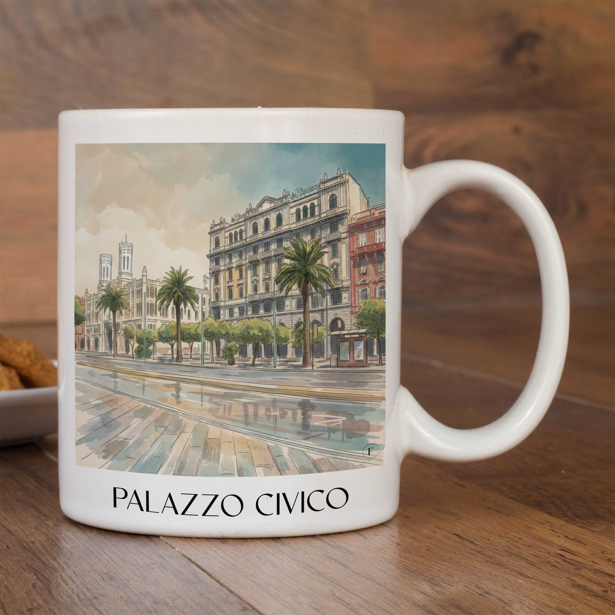 palazzo-civico-cagliari-italien-kaffeebecher-aquarell